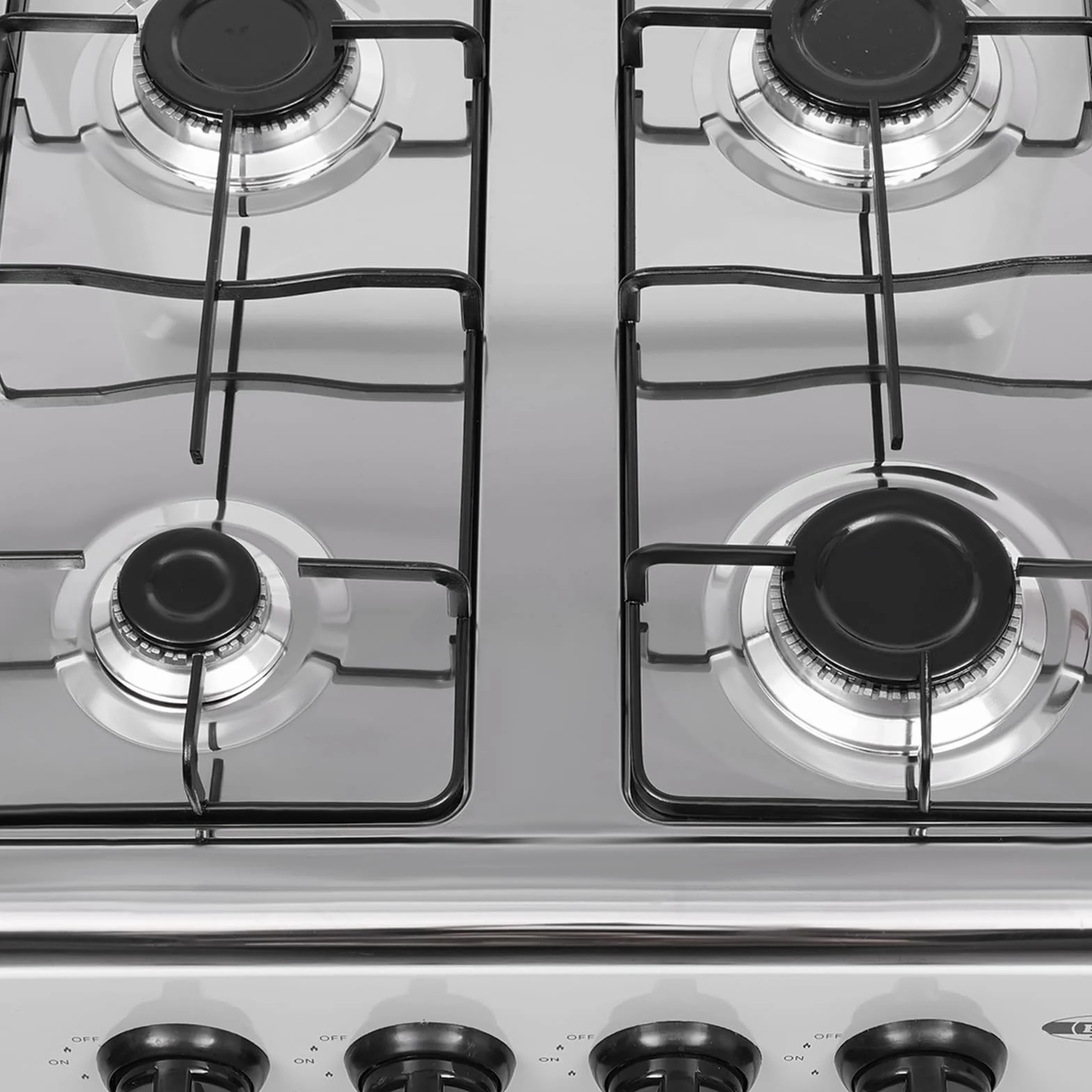 Cocina de gas de 4 llamas, cocina de gas al aire libre, con tapa, portátil, de acero inoxidable, para restaurante comercial, cocina, camping y picnic, color blanco