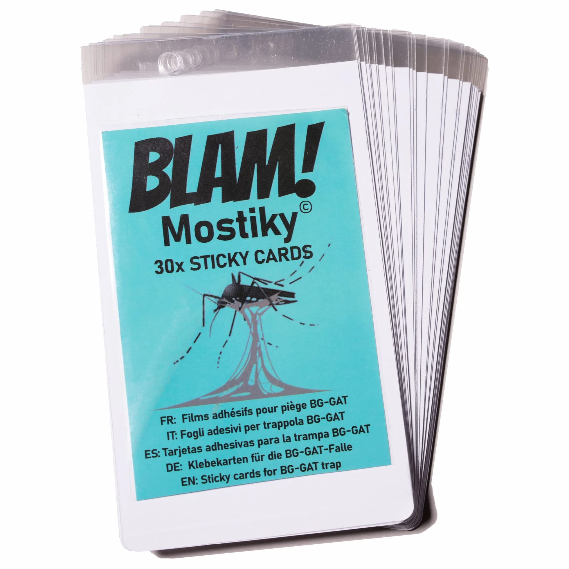 Mostiky: 30 Tarjetas Adhesivas compatibles con Biogents BG-GAT. Paquete de 30 Tarjetas Adhesivas para capturar Mosquitos Tigre Antes de Que pongan Sus Huevos.