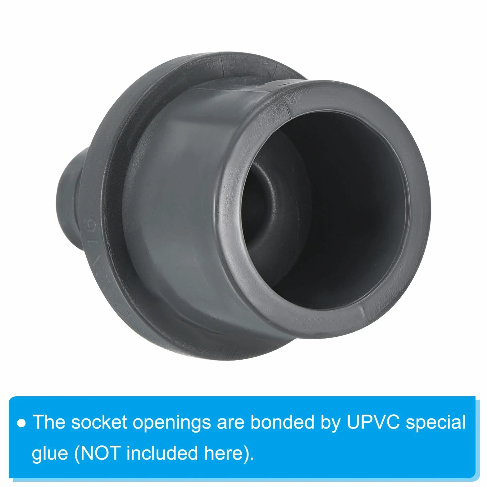 PATIKIL UPVC Reductor Tubo Montaje 32mm OD 16mm Púas, 3 Paquetes Rectos Acoplamientos Adaptador Conector, Gris