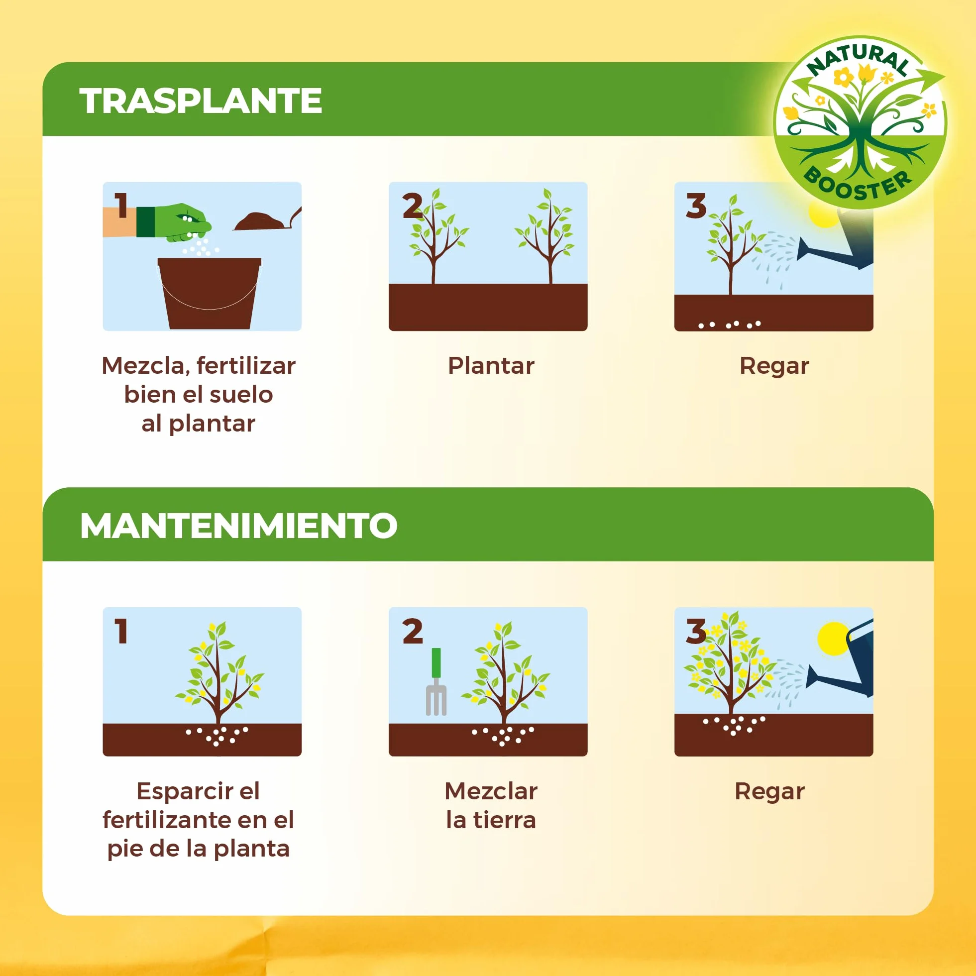 Fertilizante cítricos, ingredientes 100% orgánicos con estimulador radicular para una mejora de la cosecha