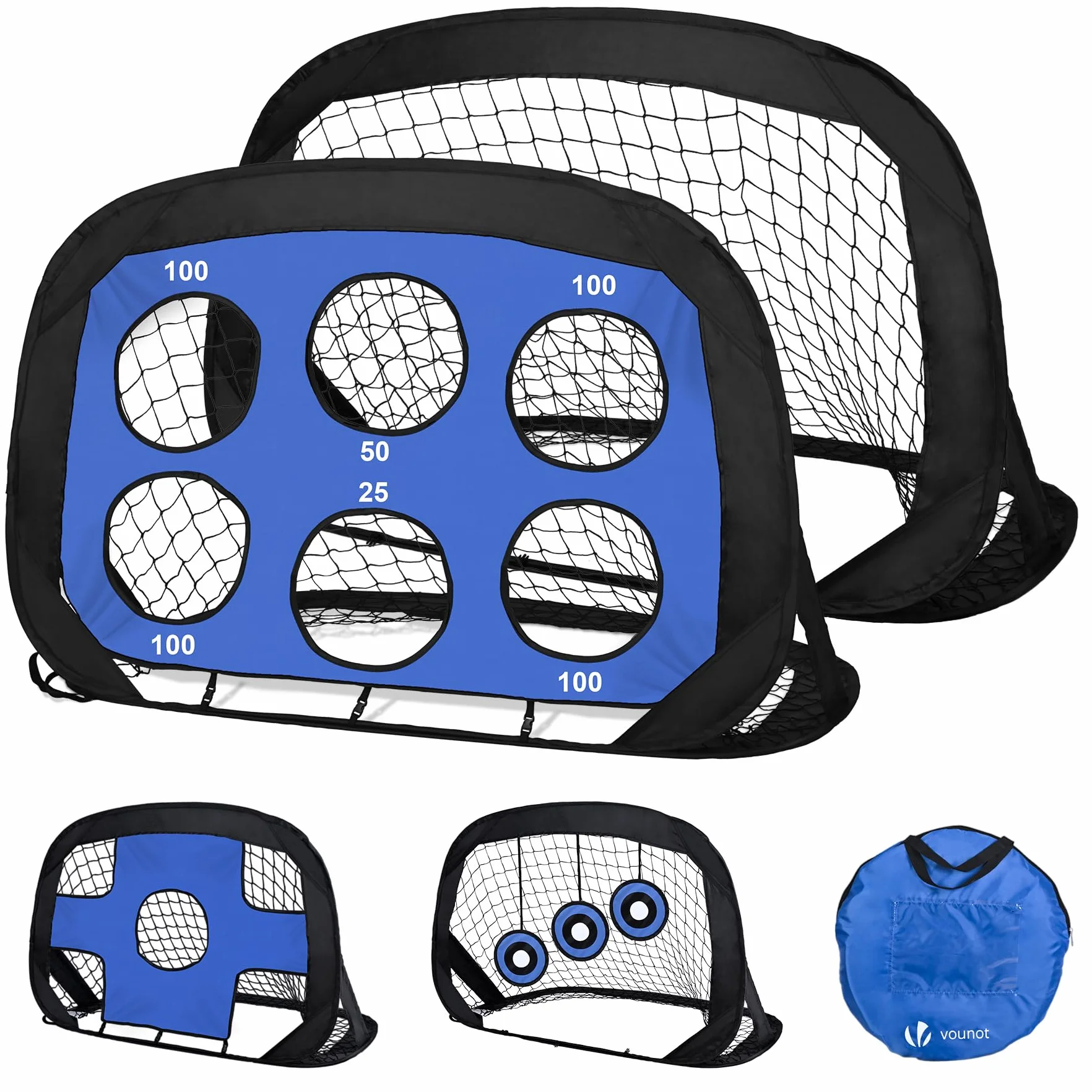 Porterías Fútbol Plegables 120x80x80cm Red Fútbol Niños Set 2