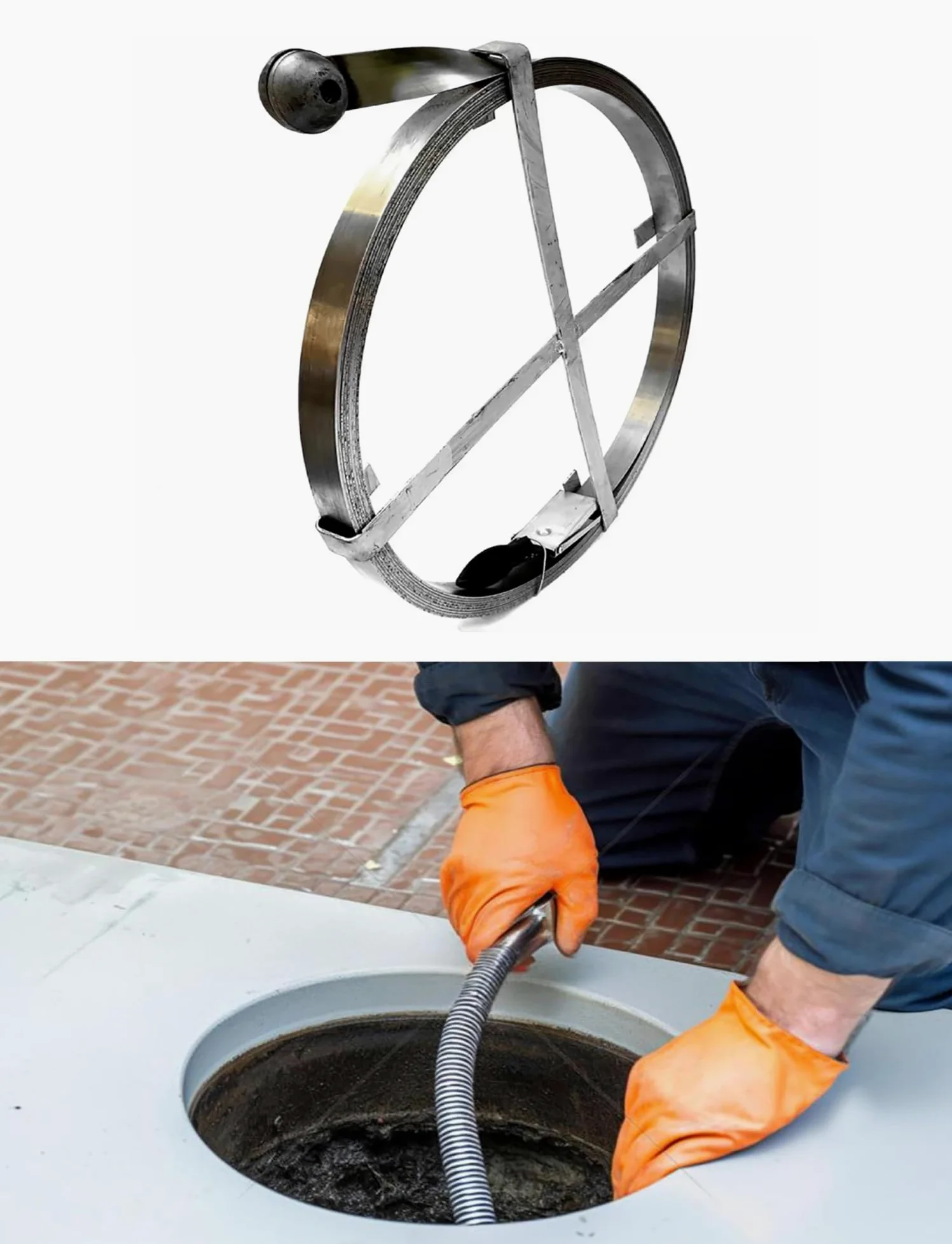 Genérico Herramienta para Limpiar alcantarillas y desagües (W 5cm L 32.8FT)