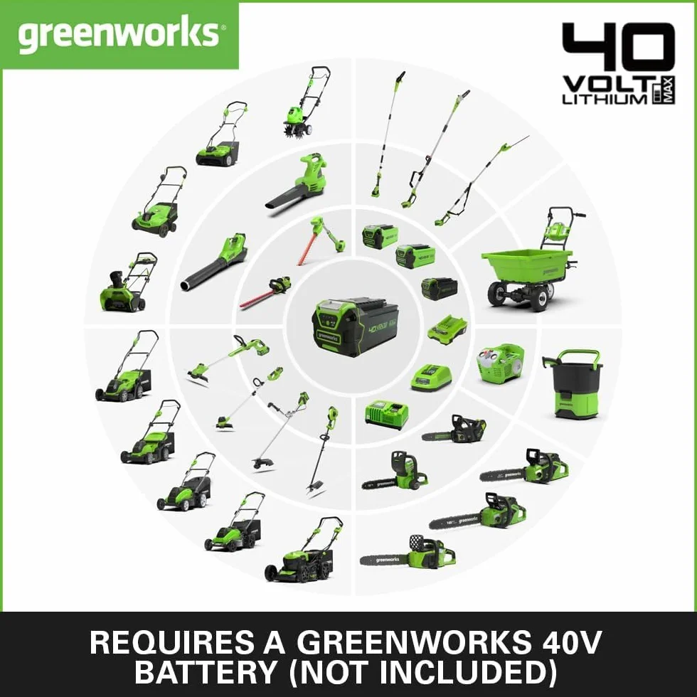 Greenworks Cortacésped de Batería Escarificador Rastrillo a Motor sin Escobillas 3100 RPM, Ancho 38cm, 5 Profundidades, Caja Recolección 45 L SIN Batería 40V y Cargador, Garantía 3 Años GD40SC38II