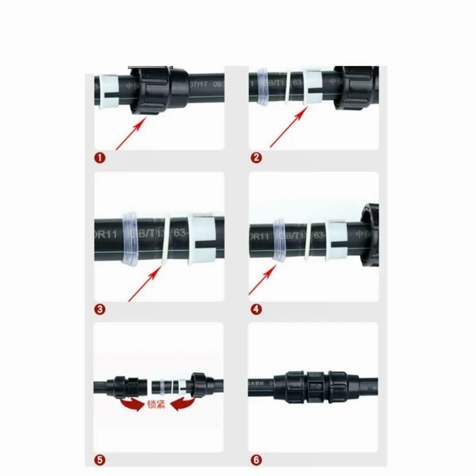 Divisor de agua del grifo de tubo de PE, Conector de válvula de bola rápida de plástico, accesorios de tubería de agua for riego de jardín y agricultura, 20/25/32/40/50mm(Blue,63mm)