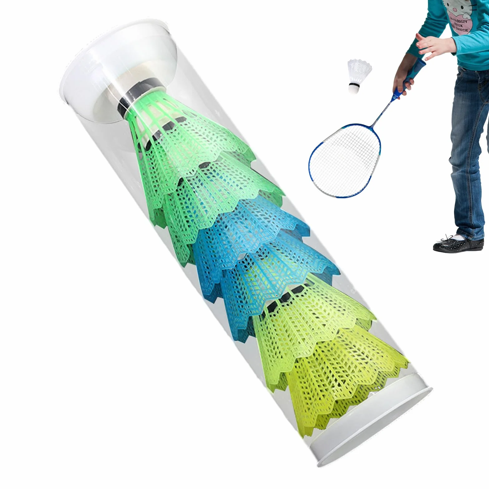 Juego de 6 volantes de bádminton para principiantes, alta durabilidad, entrenamiento deportivo