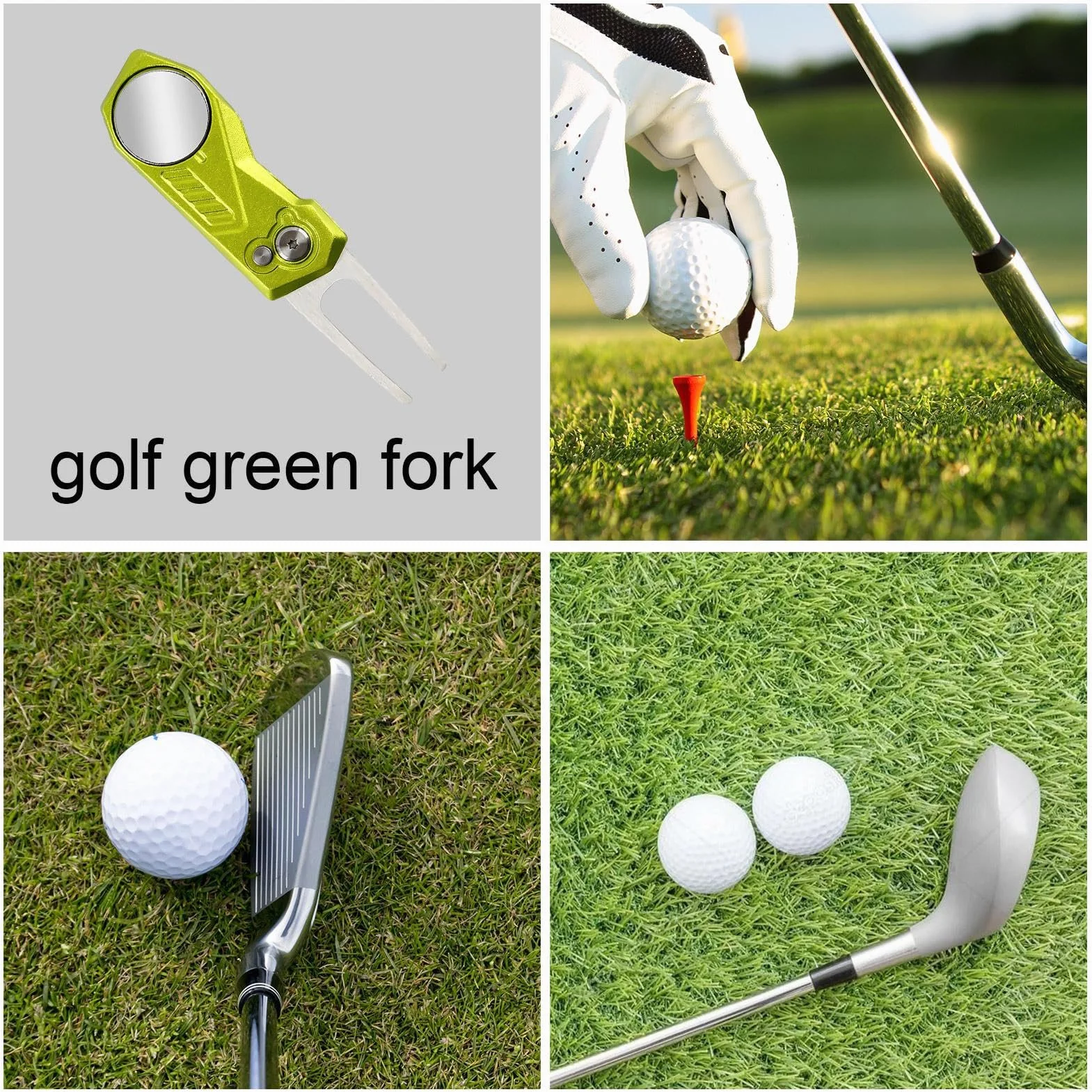 Teksome Herramienta de reparación de divots plegable para golf