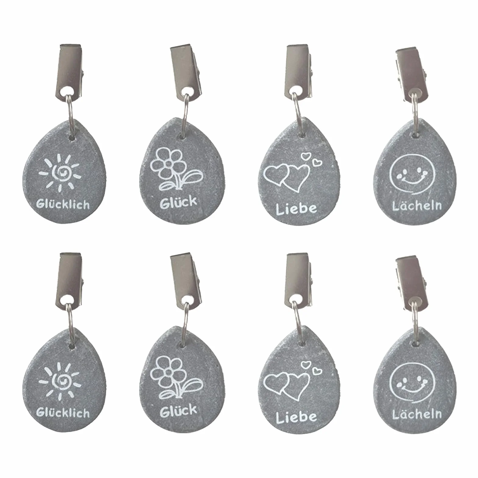 8 Piezas Pesas para Mantel Exterior, Peso del Mantel de Mármol con Clip, Pesas para Mantel con Clip de Metal, Sujeta Mantel Contrapesos para Casa, Camping, Bodas y picnics al Aire Libre(Gris)