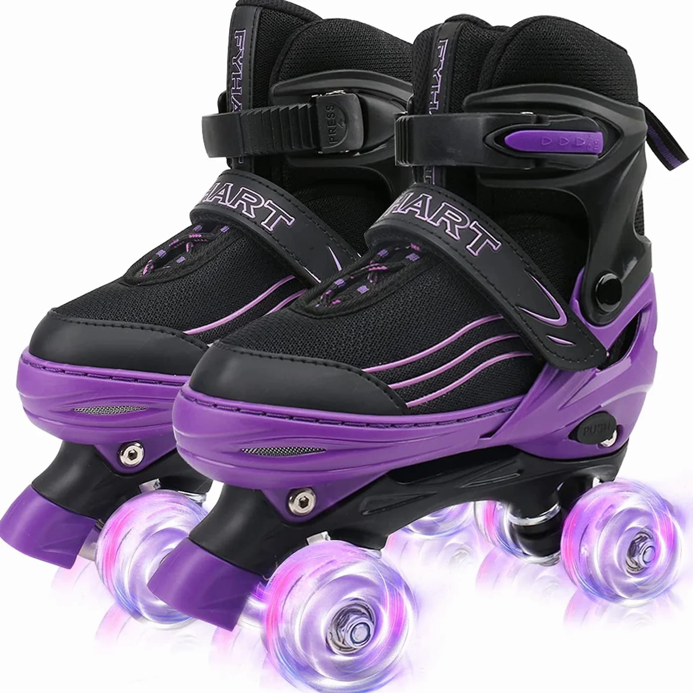 Patines Infantiles con Iluminación en Todas Las Ruedas, Aptos para Interior y Exterior, Mediana