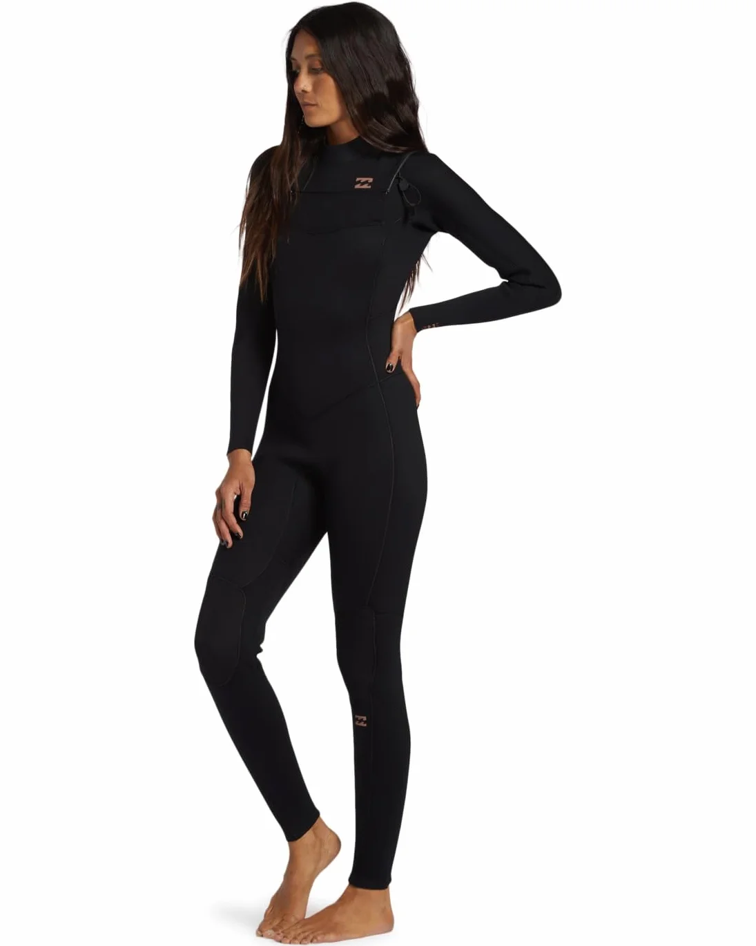 Billabong Traje de Neopreno 3/2 mm Mujer Cremallera Pecho Negro Alta Elasticidad