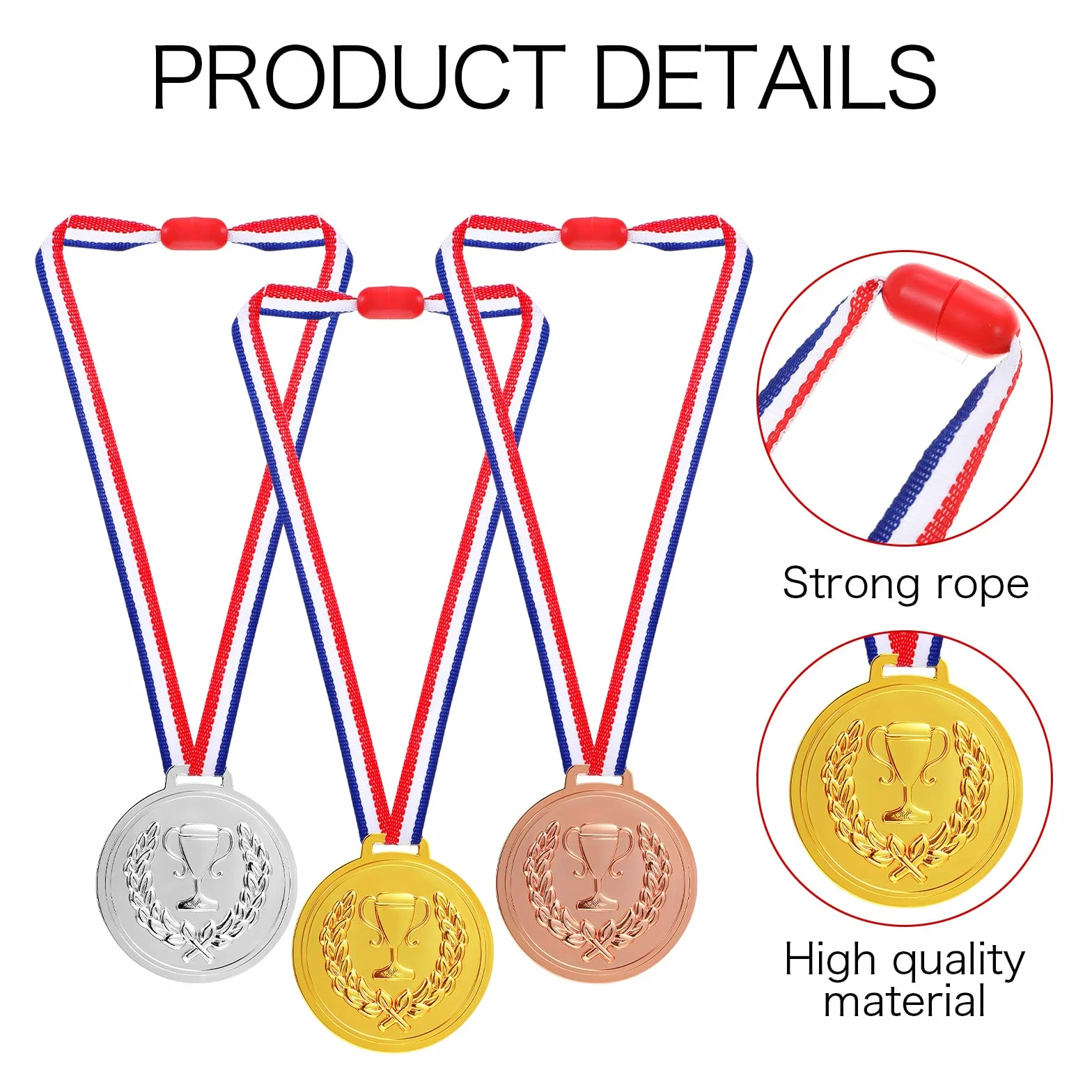 Medallas de Metal 5 cm Oro Plata Bronce para Premios Deportivos