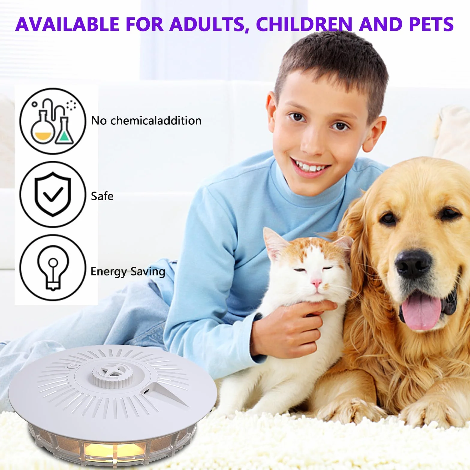 Trampa para Pulgas 1 Paquete, Mata Pulgas Eléctrico con Batería AAA/USB con 4 Modos de Luz, Control de Plagas para Interiores y Exteriores Lámpara Trampa de Pulgas No Tóxica Trampas