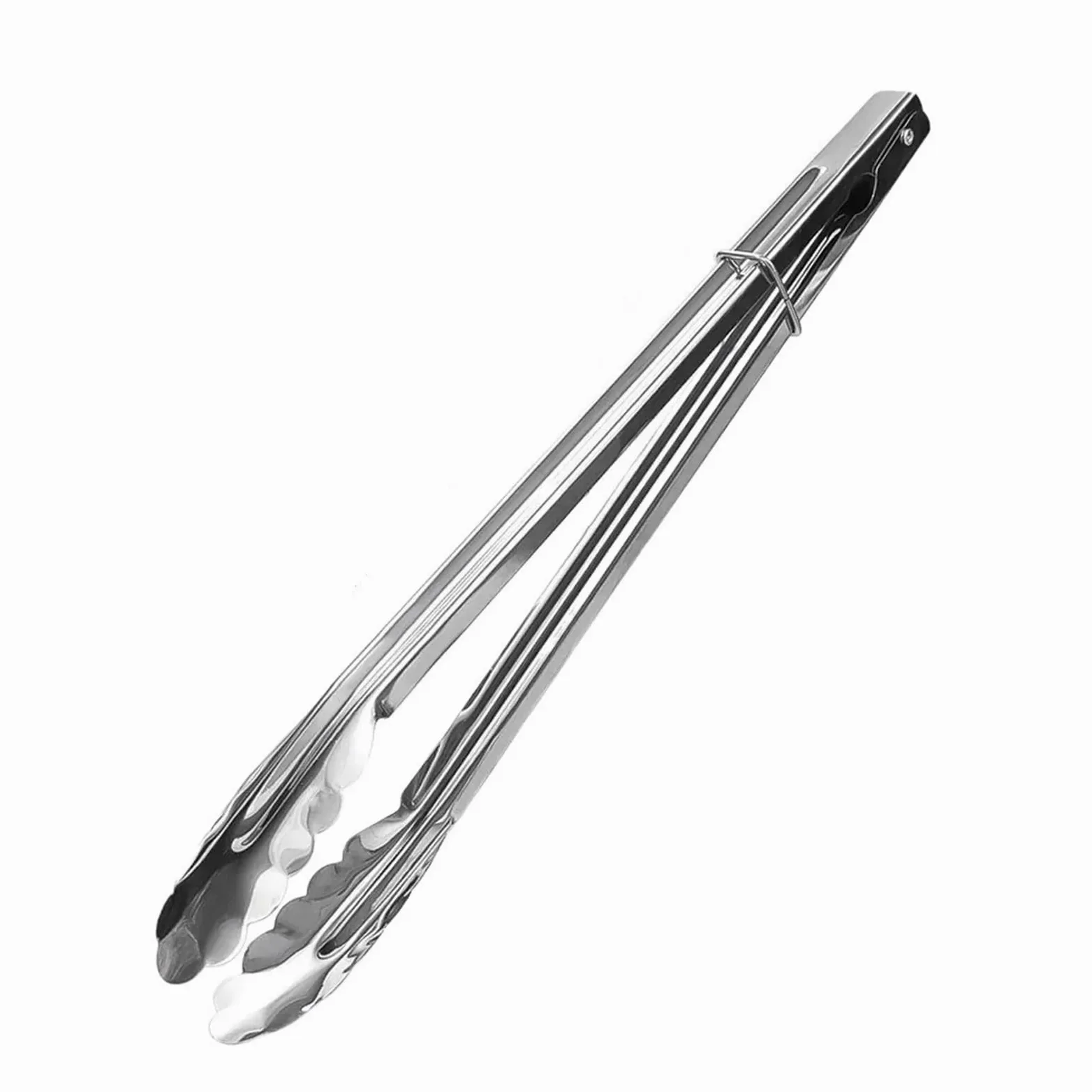 Pinzas for barbacoa de acero inoxidable, mango largo antideslizante for asar/hornear/ensalada/cubitos de hielo, herramientas de cocina aptas for lavavajillas, 5/1 ud.(17cm- 5pcs)