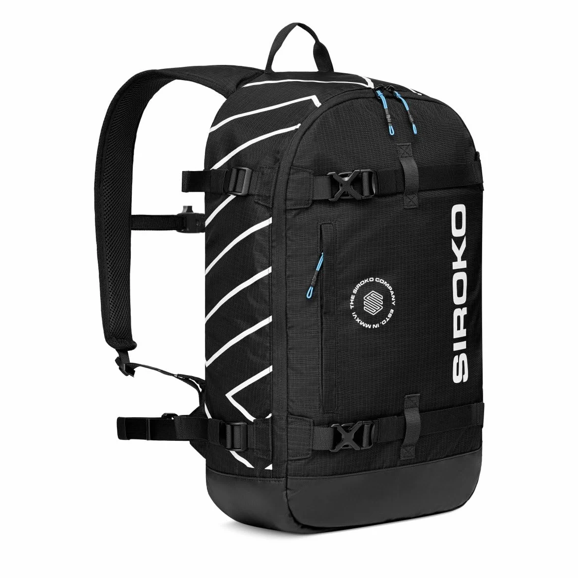 SIROKO Mochila compacta 18L nieve esquí Cove Negro