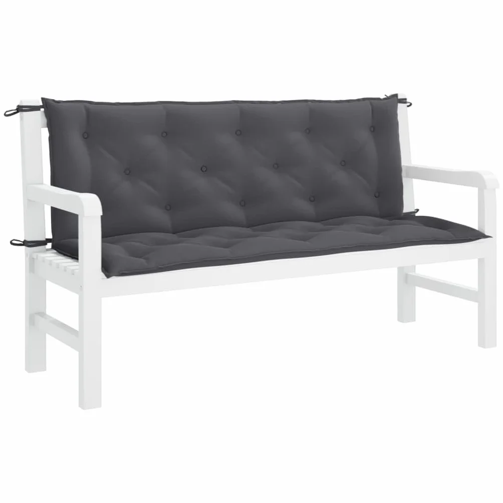 vidaXL Cojín para balancín de tela gris antracita 150 cm