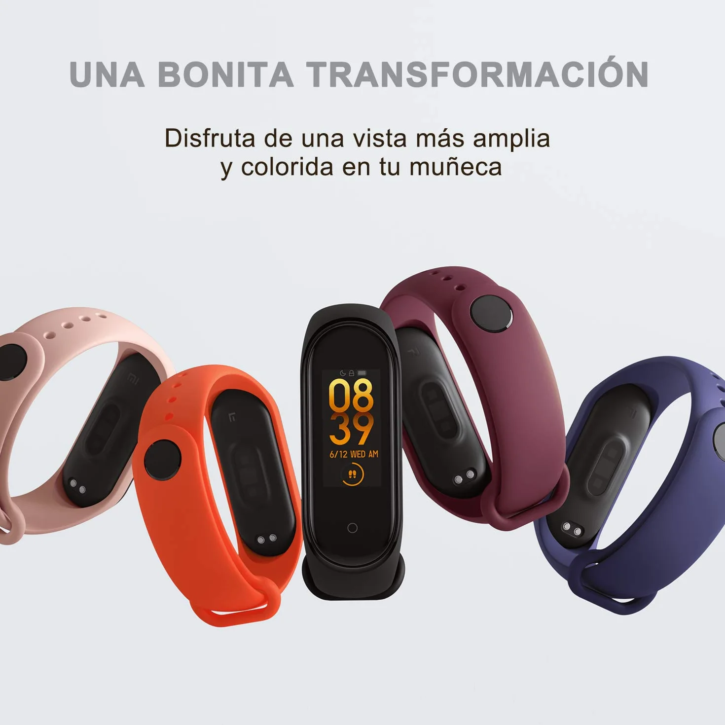 Correa Compatible con Xiaomi Mi Band 3/4, Pulsera de Silicona para Mi Fit Band 4 y Band 3
