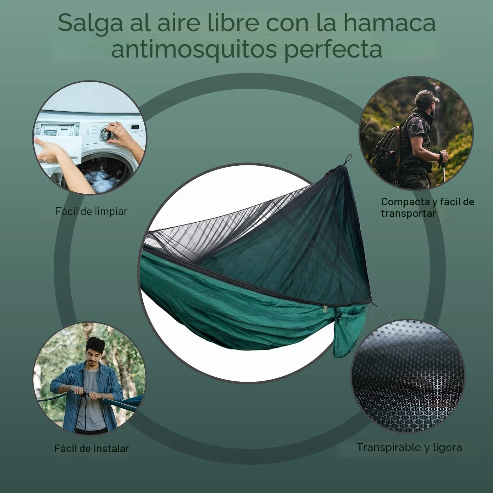 Hamacas Colgantes Sendowtek Hamaca de Viaje de Nylon Supergrande 300KG de Capacidad de Carga Amaca Ligero Portátil para 2 Personas con Mosquitero para Senderismo Jardin Playa Camping al Aire Libre