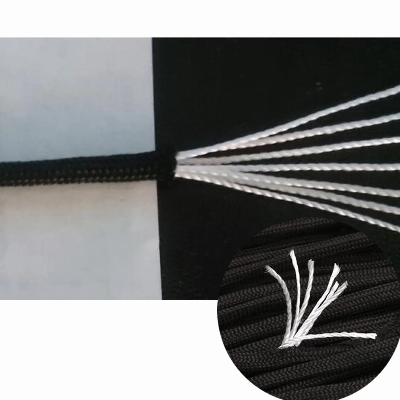 UOOOM 10 Piezas Cuerda Paracord Set de Paracaídas Nylon 7 Hebras Resistentes para Escalada