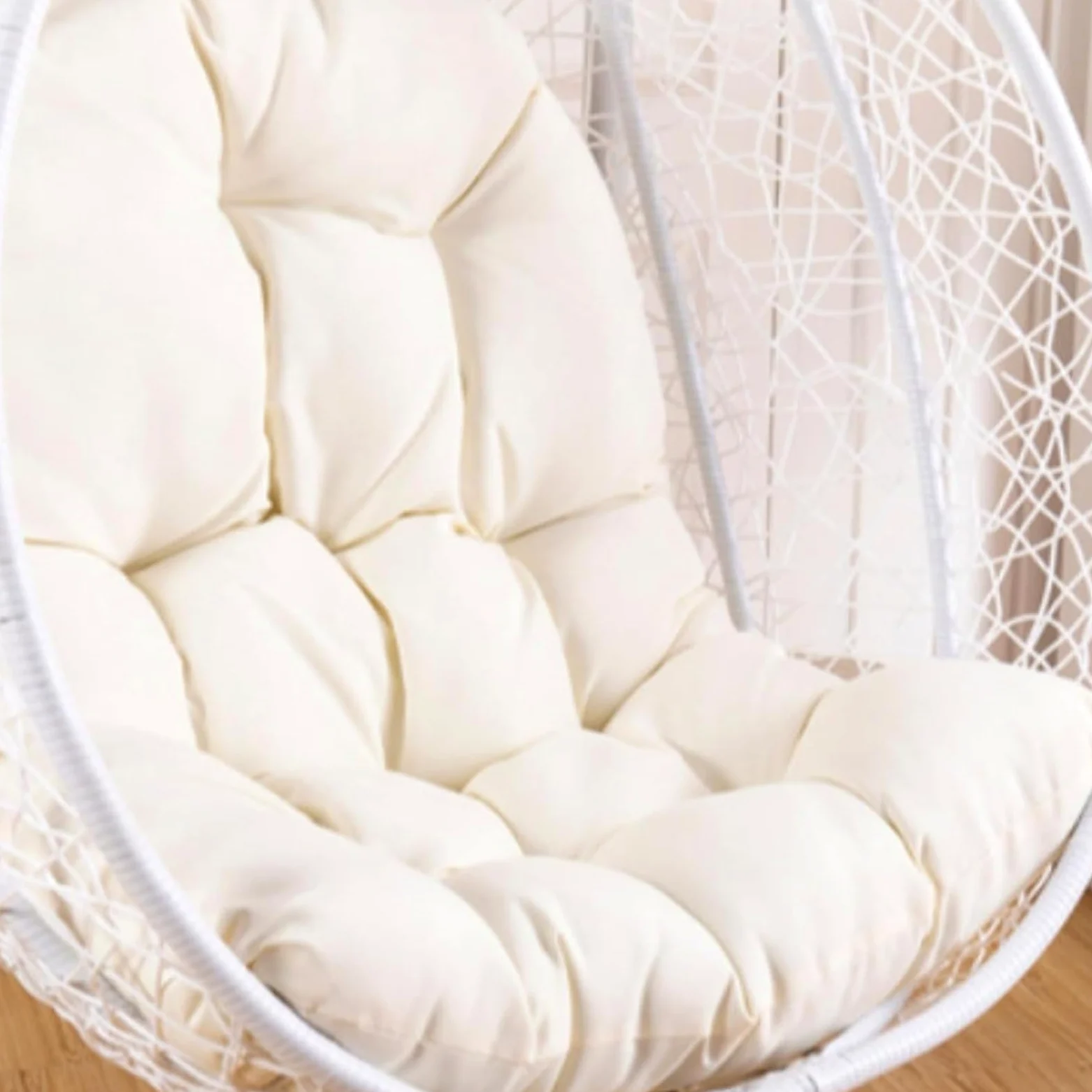 Cojín para silla con forma de huevo, cojín para sillón colgante, cojín para silla de ratán, cojín integrado, varias opciones de color, apto para jardines exteriores, columpios interiores, sofás