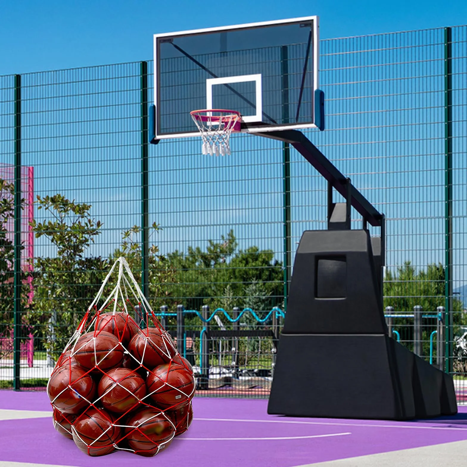 Red para pelotas extragrande para fútbol, baloncesto, balonmano y voleibol con correa para el hombro