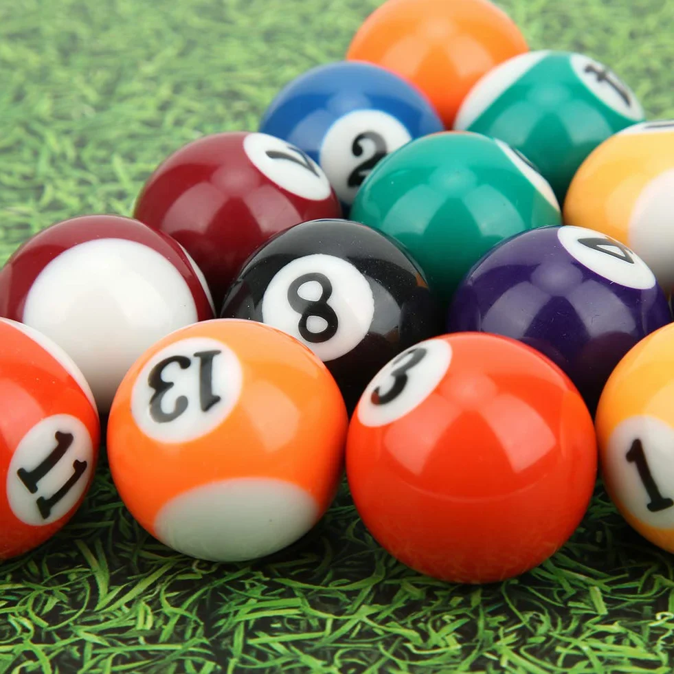 Zerodis Bola De Billar Resina 16 Pcs 32 Mm Numeradas Blanca Juego De Billar