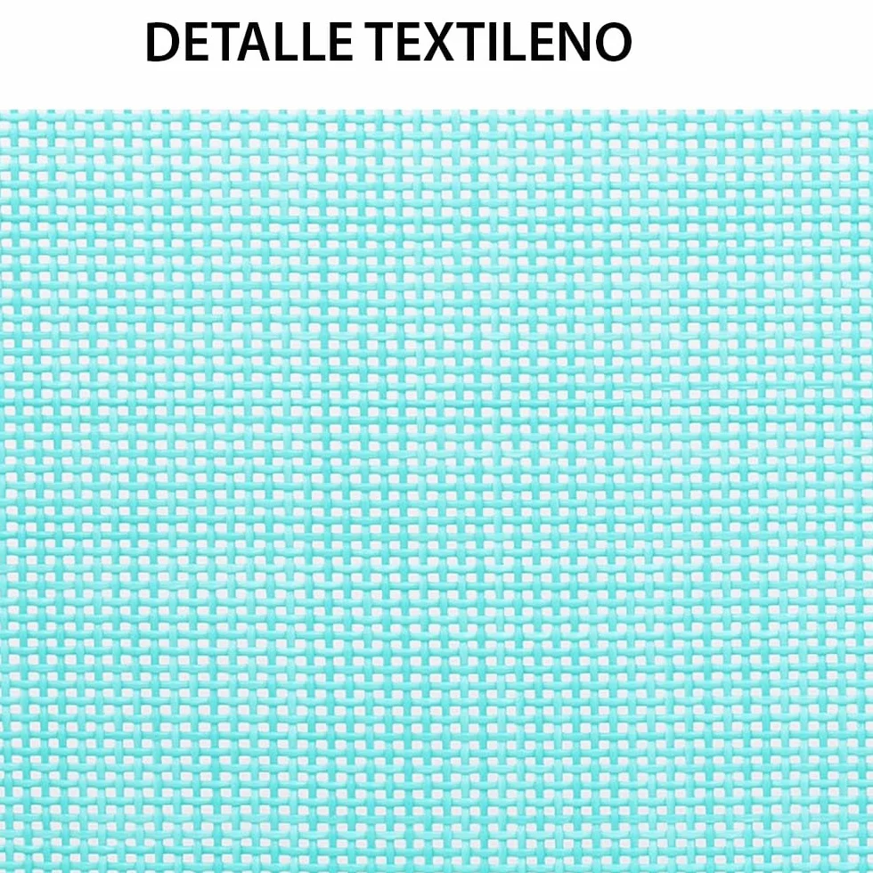 LOLAhome Sillón de Playa Plegable y reclinable de 5 Posiciones de Aluminio y textileno Aguamarina de 63x60x110 cm