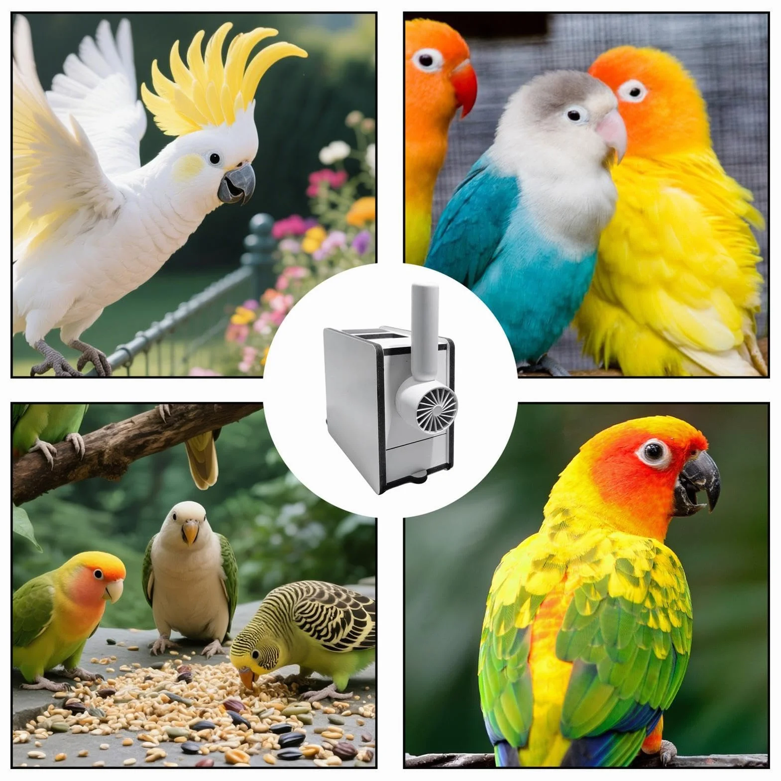 Máquina Desgranadora De Alpiste para Aves, Ajuste Rápido, Máquina Quitacáscaras para Aves, para Jardines Patios Balcón Terraza Loros Cotorras Canarios Periquitos
