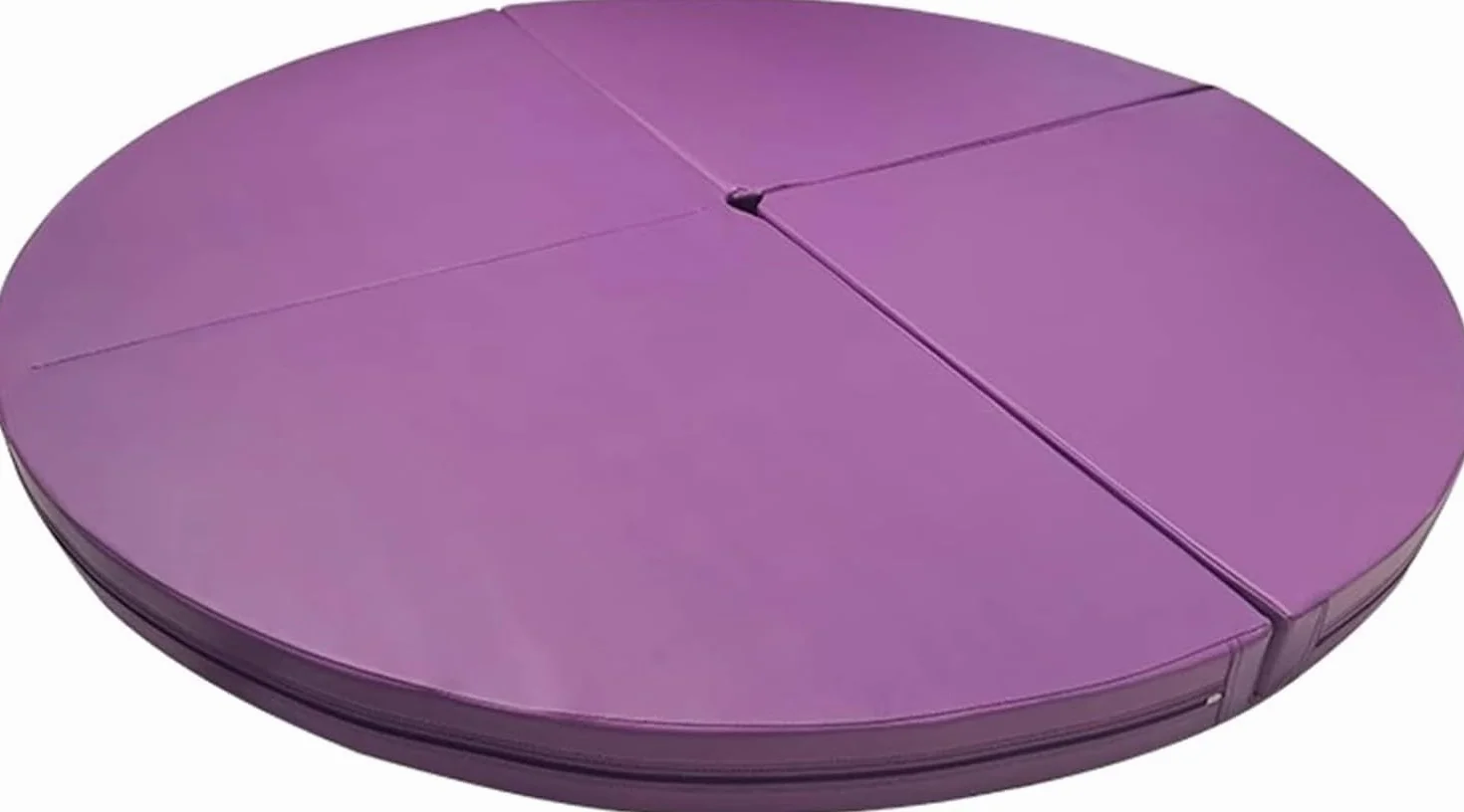 Almohadilla Plegable para Pole Dance 120 cm, Cojín de Baile Redondo de Algodón Perlado, Colchoneta de 10 cm de Grosor (Púrpura)