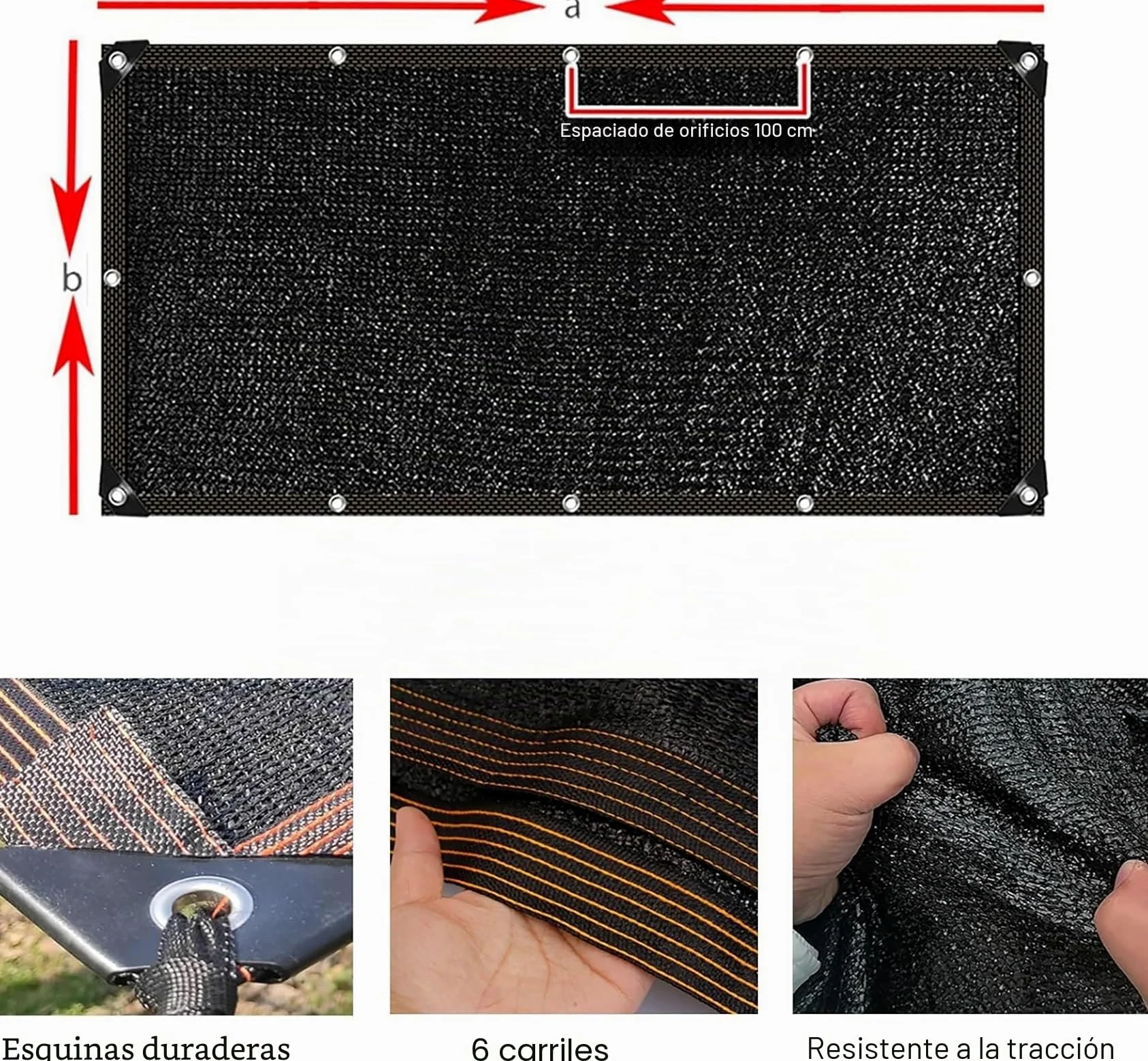 Red de Sombra 3x6m con Ojales, Malla Sombra 95% UV Toldo Vela de Sombra, Red de Sombra Al Aire Libre para Invernadero, Jardín, Pérgola, Patio Césped