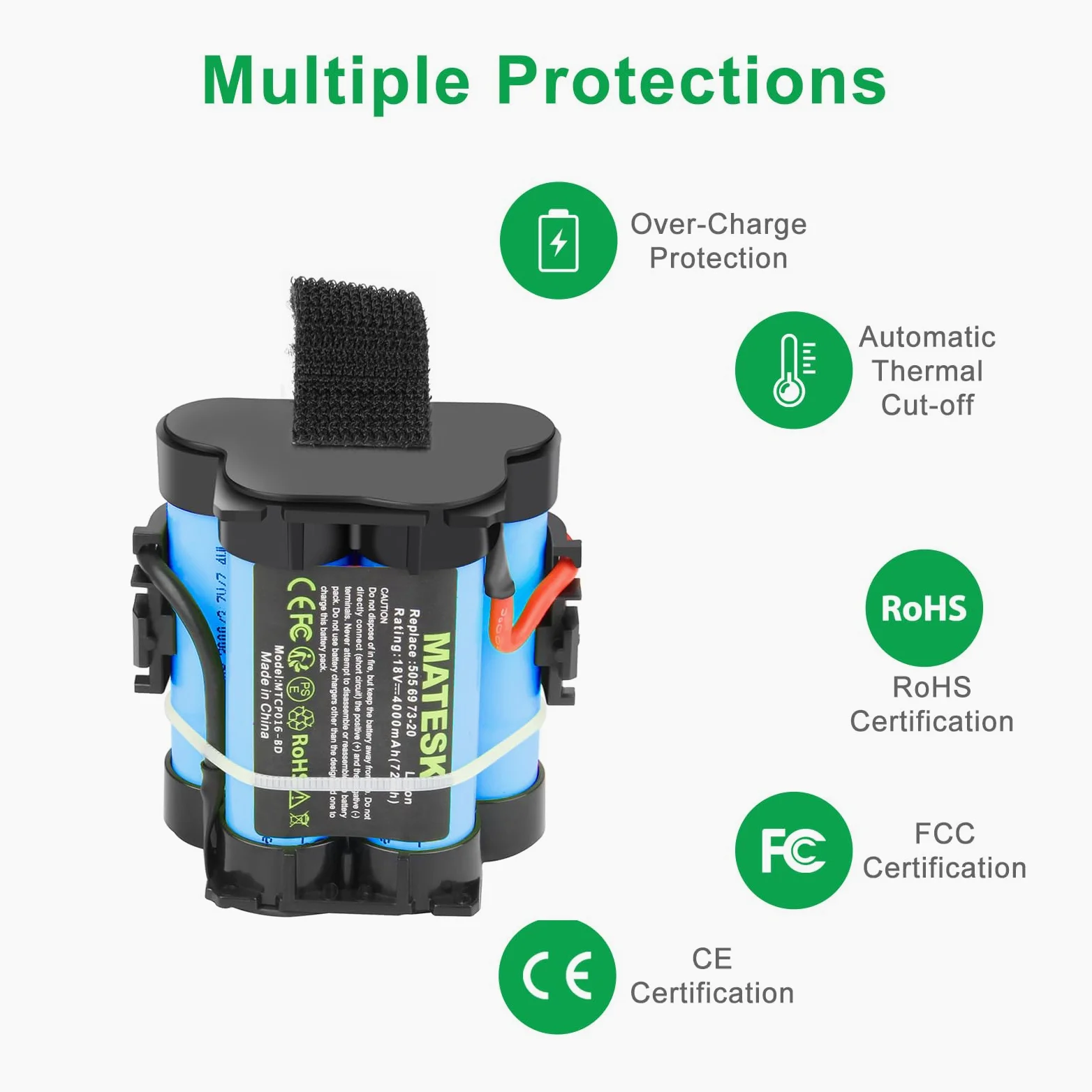 18V 4000mAh Batería Compatible con Gardena R38Li R40Li R80Li R75Li R70Li R50Li R45Li para Husqvarna Automower 105 305 308 Flymo 1200R Robot Cortacésped