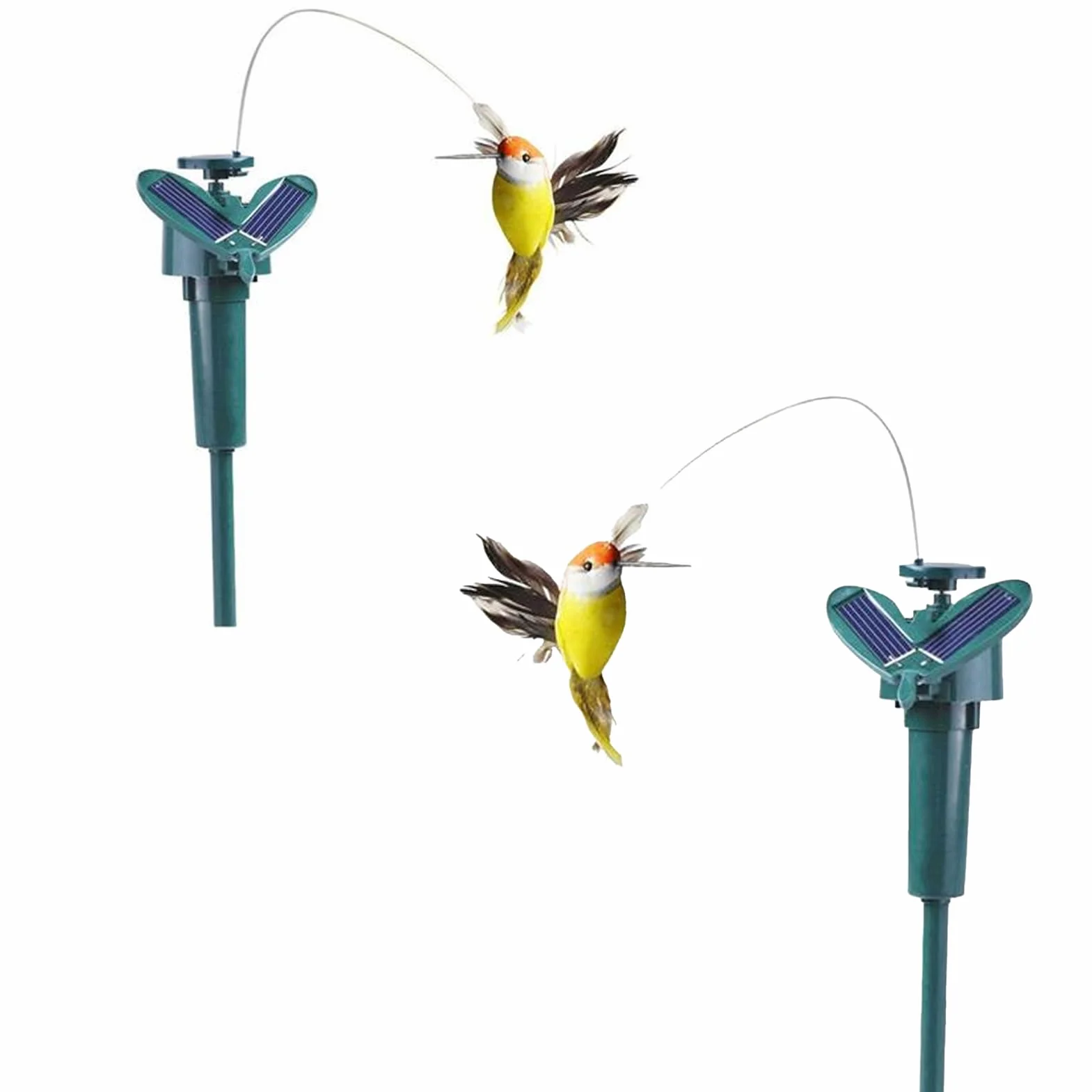 Genérico Colibrí Solar Jardín Estaca, 2 Piezas Estaca Solar para Jardín De Colibrí, Pájaro Decorativo, Fácil En Tierra Plantas Flores para Plantas Flores Patio Macetas Regalo