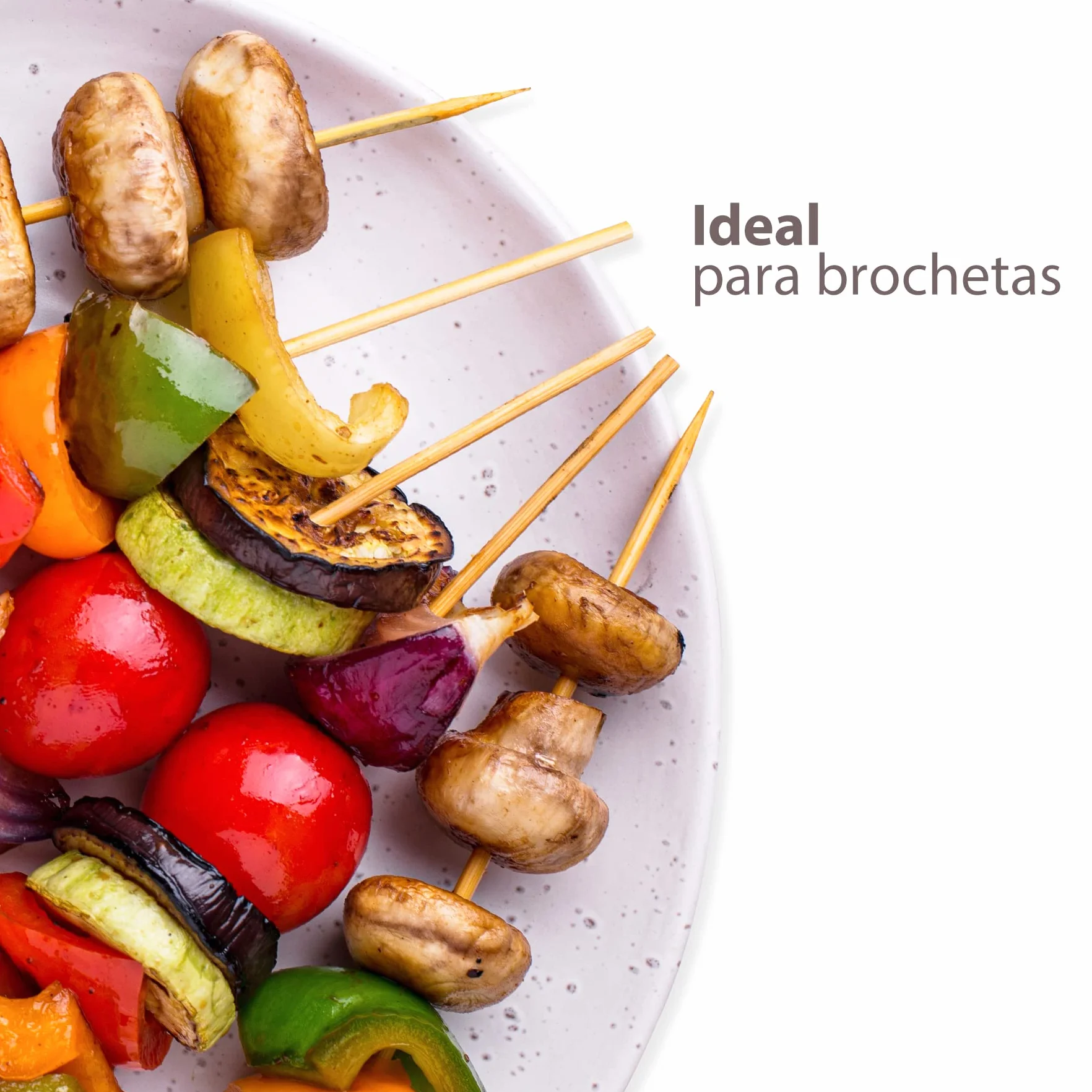 100, 200, 500, 1200 o 12000 Piezas, Pinchos de Madera, Brochetas para Barbacoa, Pinchos Parrilla, Palos de Madera para Grill, Buffet, Fruta, Hoguera y Manualidades, Tamaño 10,15,20, 25 o 30cm