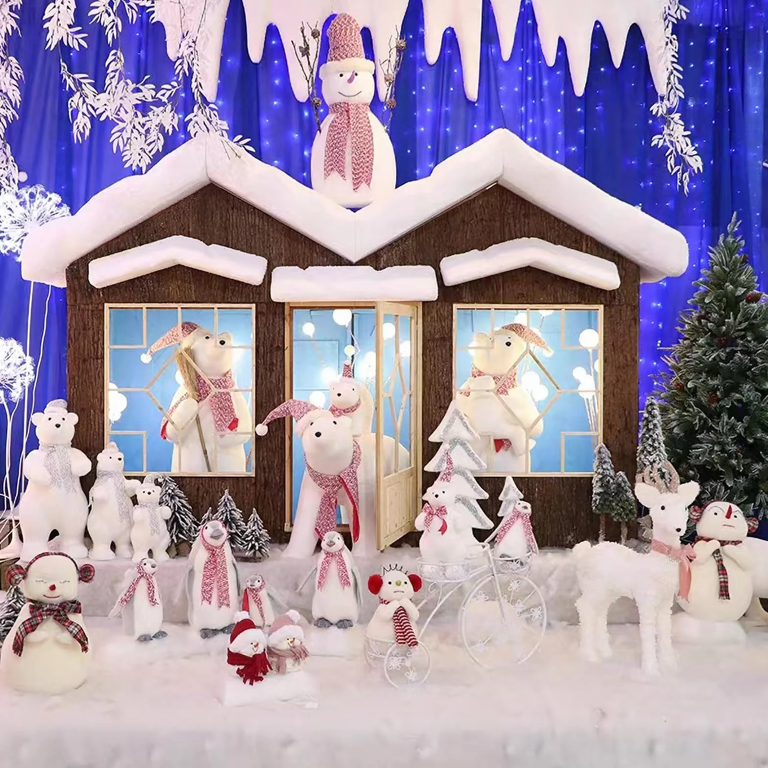 RANJIMA Manta de nieve artificial para Navidad, 80 x 240 cm, gruesa, suave, decoración navideña, manta de nieve, nieve artificial para árbol de Navidad, pantallas de pueblo de invierno, camino de mesa