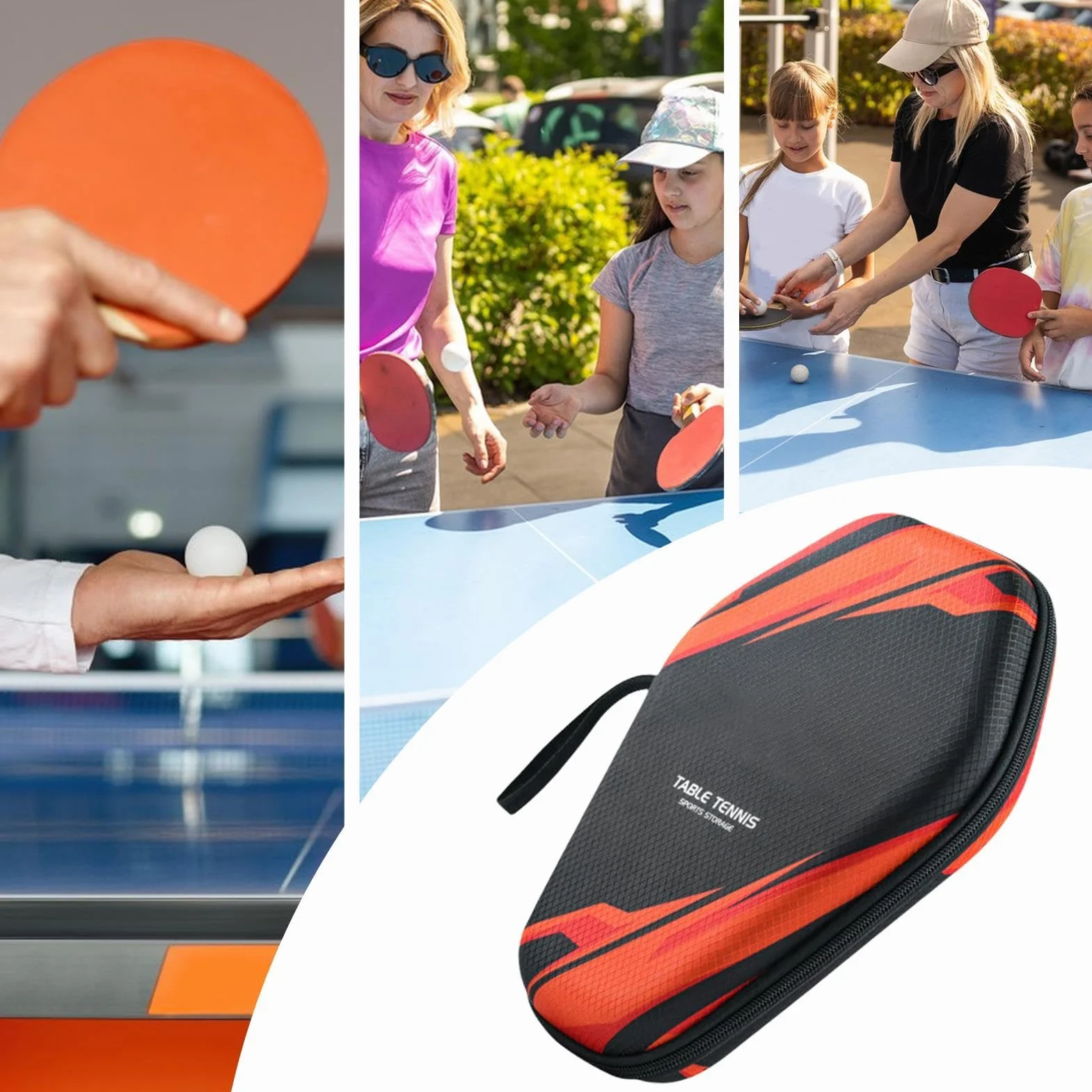 Funda Impermeable para Paleta de Ping Pong, Bolsa de Almacenamiento Organizadora a Prueba de Polvo
