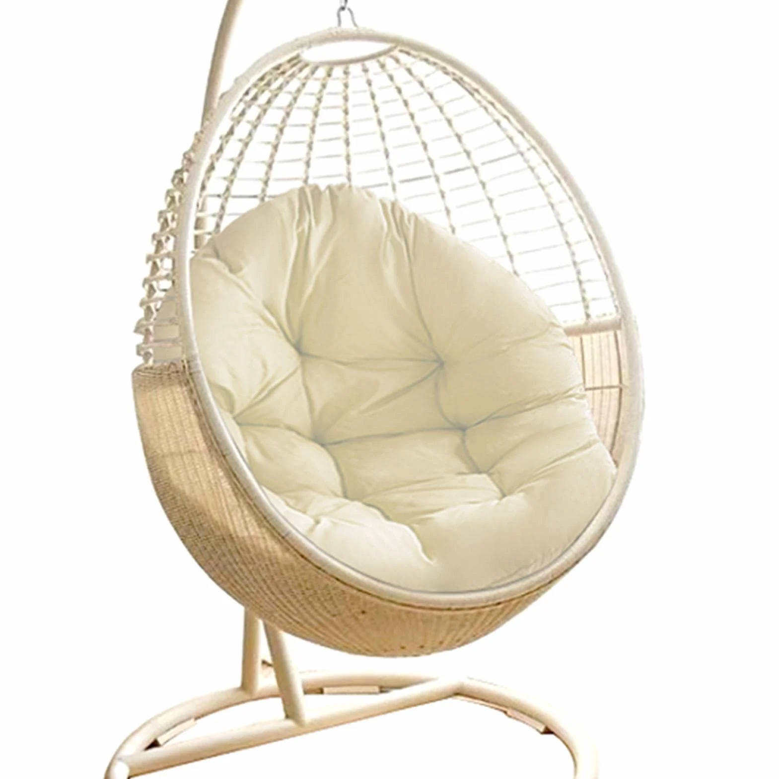 Cojín de Silla de Cesta Colgante Grueso, Lavable, Repuesto de cojín para Silla de Huevo, cojín de Silla de Huevo Colgante, , Grueso, cómodo cojín para Asiento para Interior y Exterior,