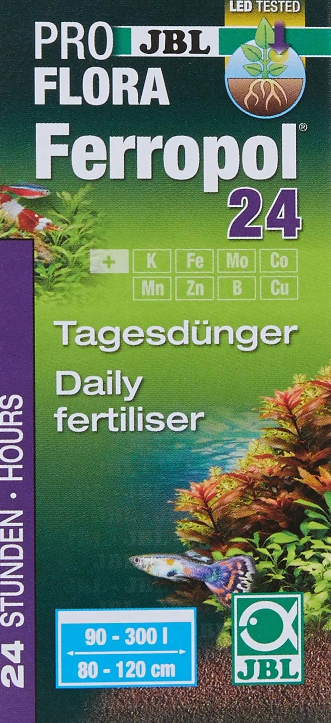 JBL 2018100 Fertilizante de Plantas de día para acuarios de Agua Dulce, Ferropol 24 50 ml, 20181