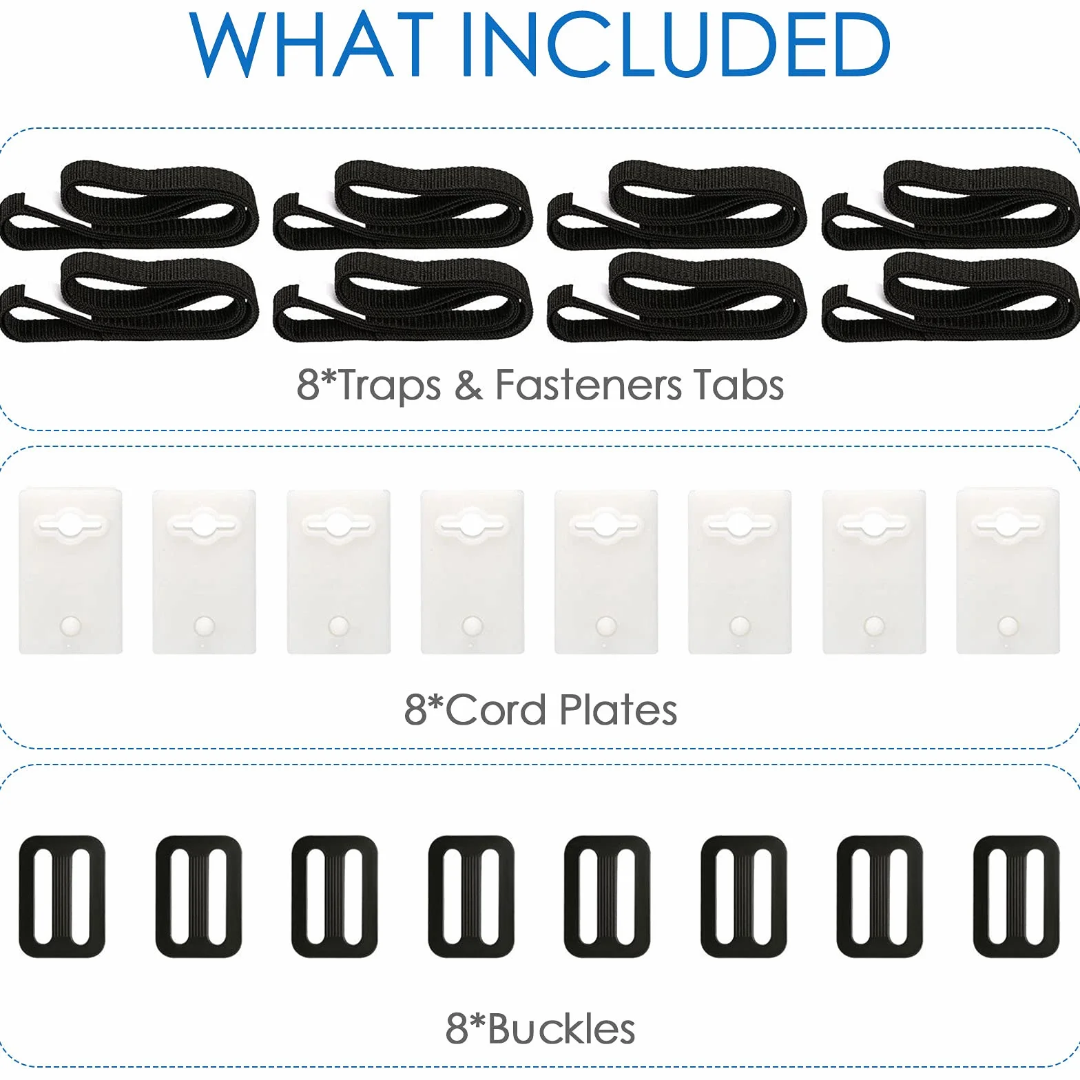 Kit de fijación de Carrete de Cubierta Solar, para Piscina, para Piscina, con Correas de fijación de Rodillos, Kit de cinturón para Piscina de Tierra, Incluye 8 Correas de Nailon Adhesivas y pestañas