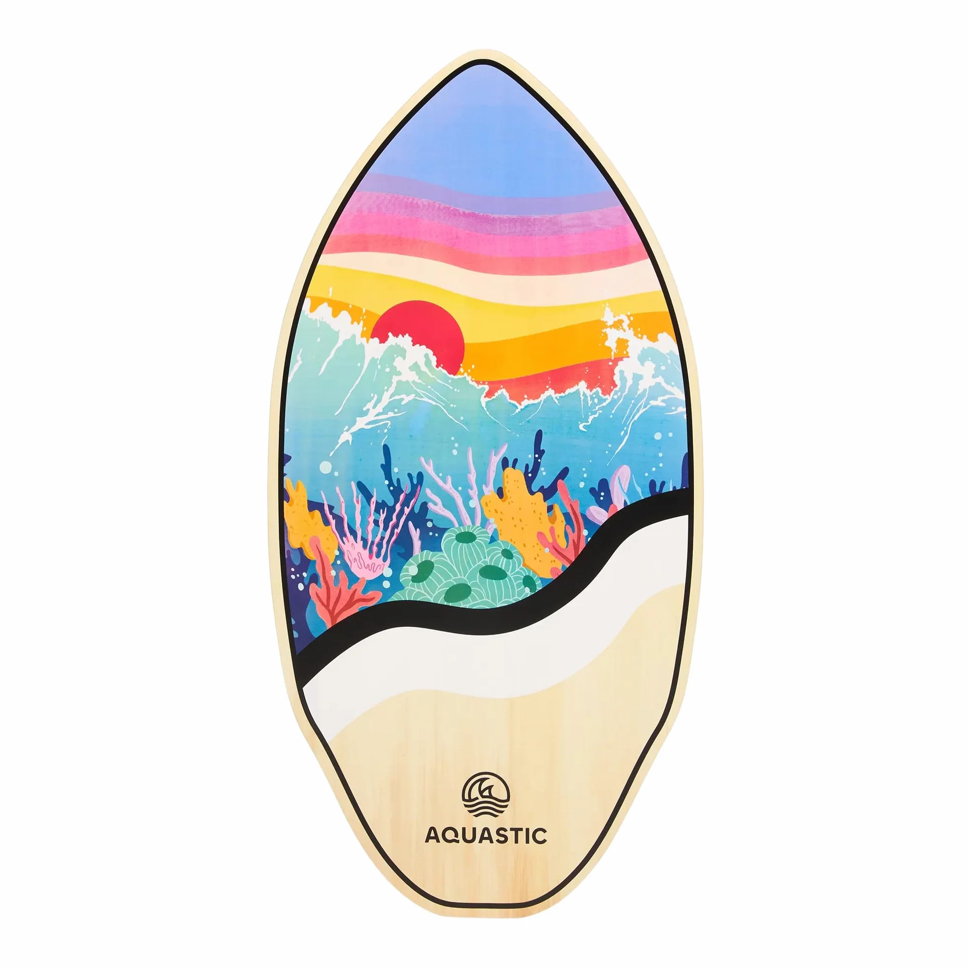 AQUASTIC Lagoon Tabla de esquí Madera contrachapada álamo 99x49 cm 100 kg Multicolor