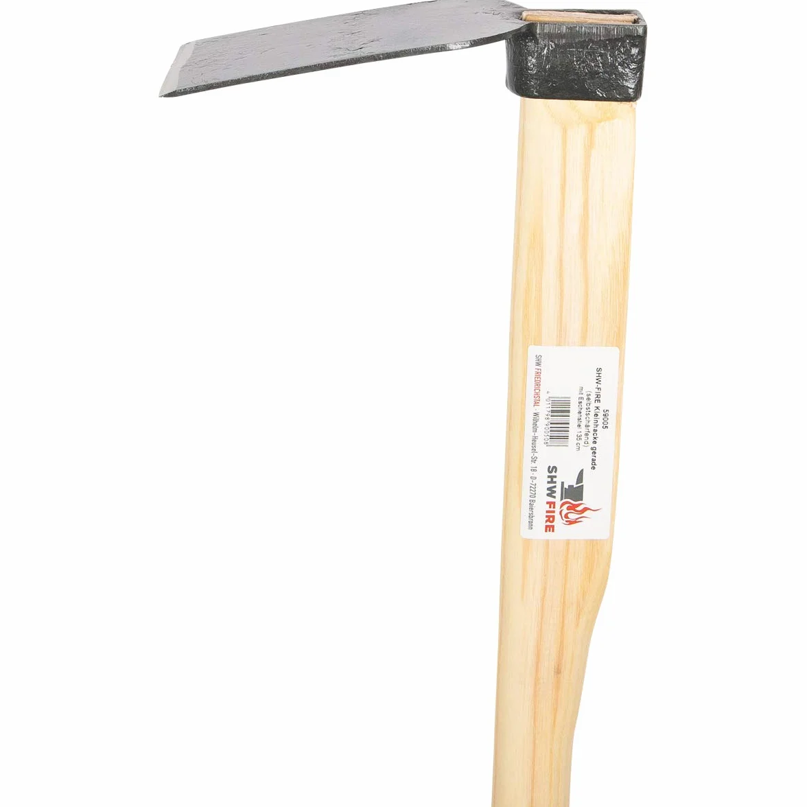Azada de jardín profesional de acero especial y muy resistente, mango de 135 cm, para suelos blandos y duros de SHW-FIRE
