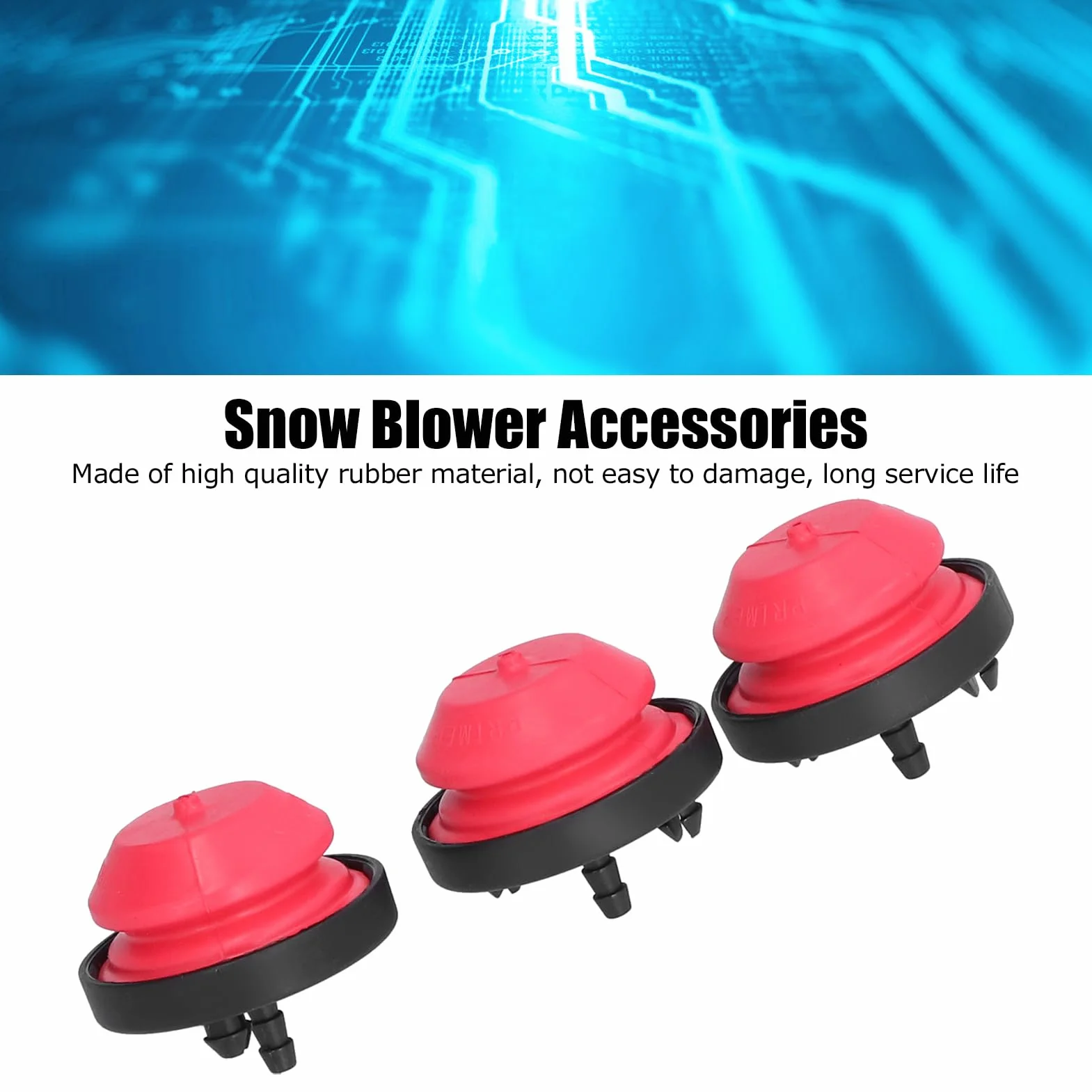 Fdit 3 Piezas de Montaje de Bombilla de Imprimación de Soplador de Nieve, Repuesto de Bombilla de Imprimación para Craftsman MTD Ryobi Yardman 751-10639 951-10639 951-10639A