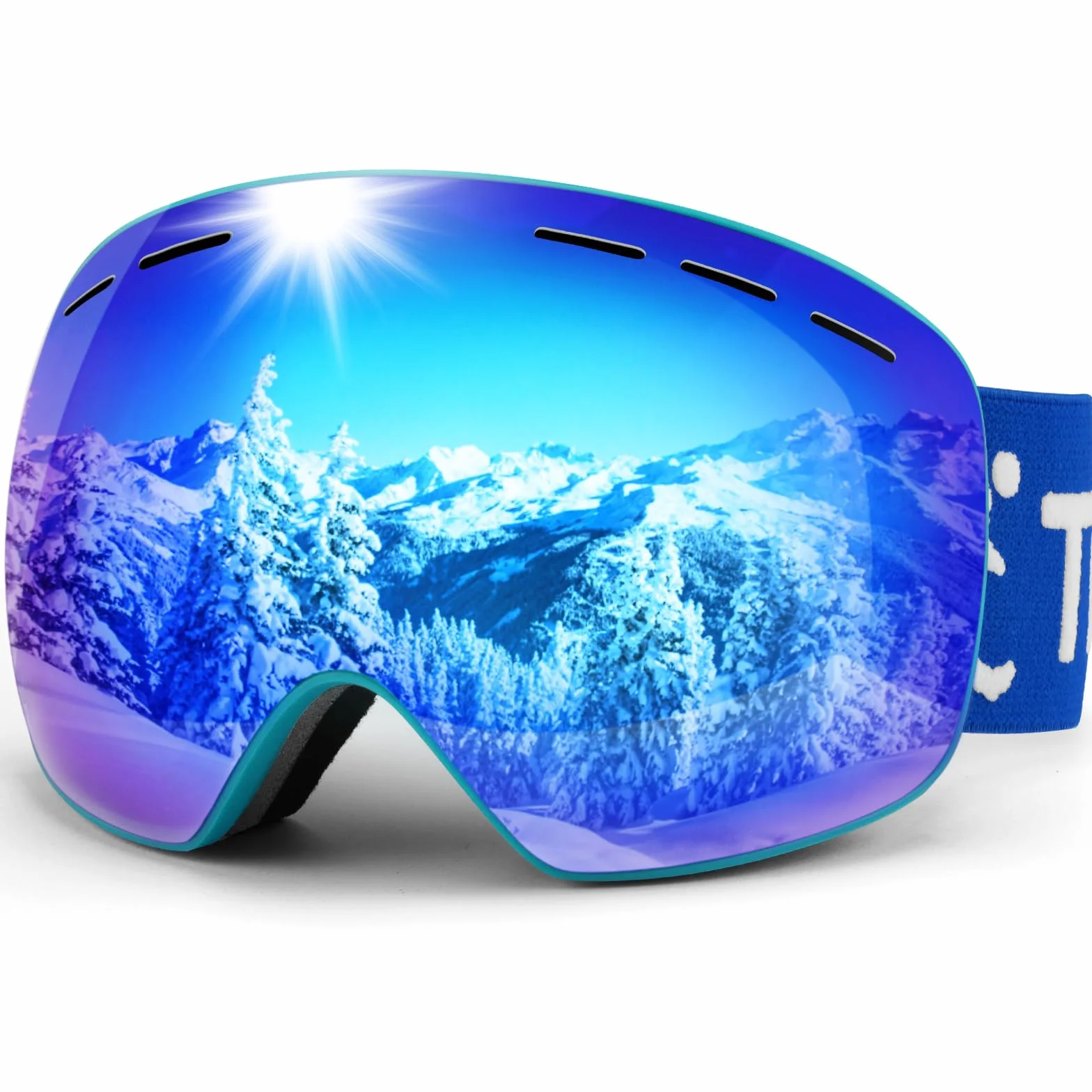 Gafas de Esquí Trusiel OTG Ajustable Anti-Niebla Protección UV Hombre Mujer Casco Snowboard