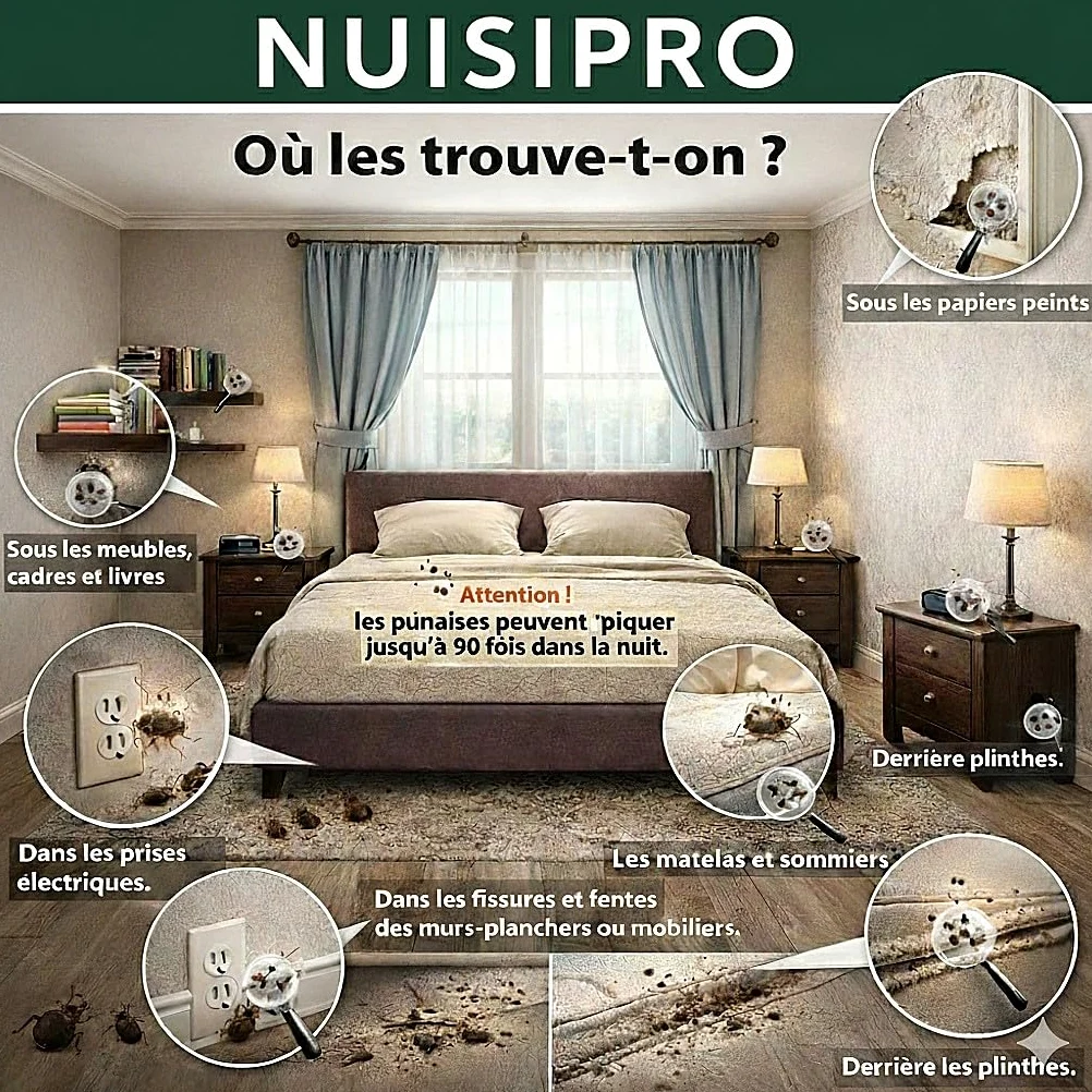 NUISIPRO Bombas de humo para chinches y pulgas Paquete de 3 difusores