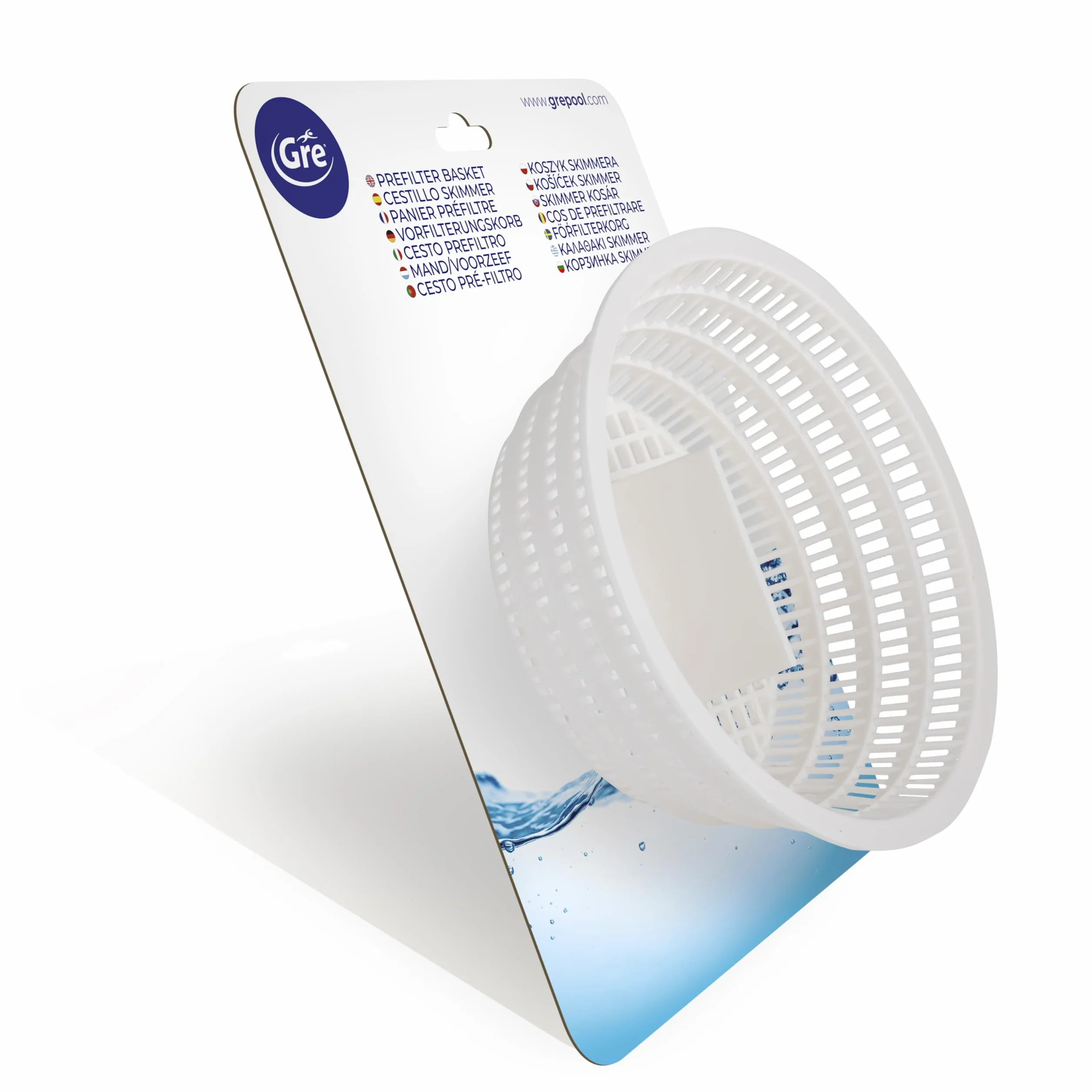 Gre AR500 - Recambio Cestillo para Skimmer Standard. Previene Atascos. Color Blanco.