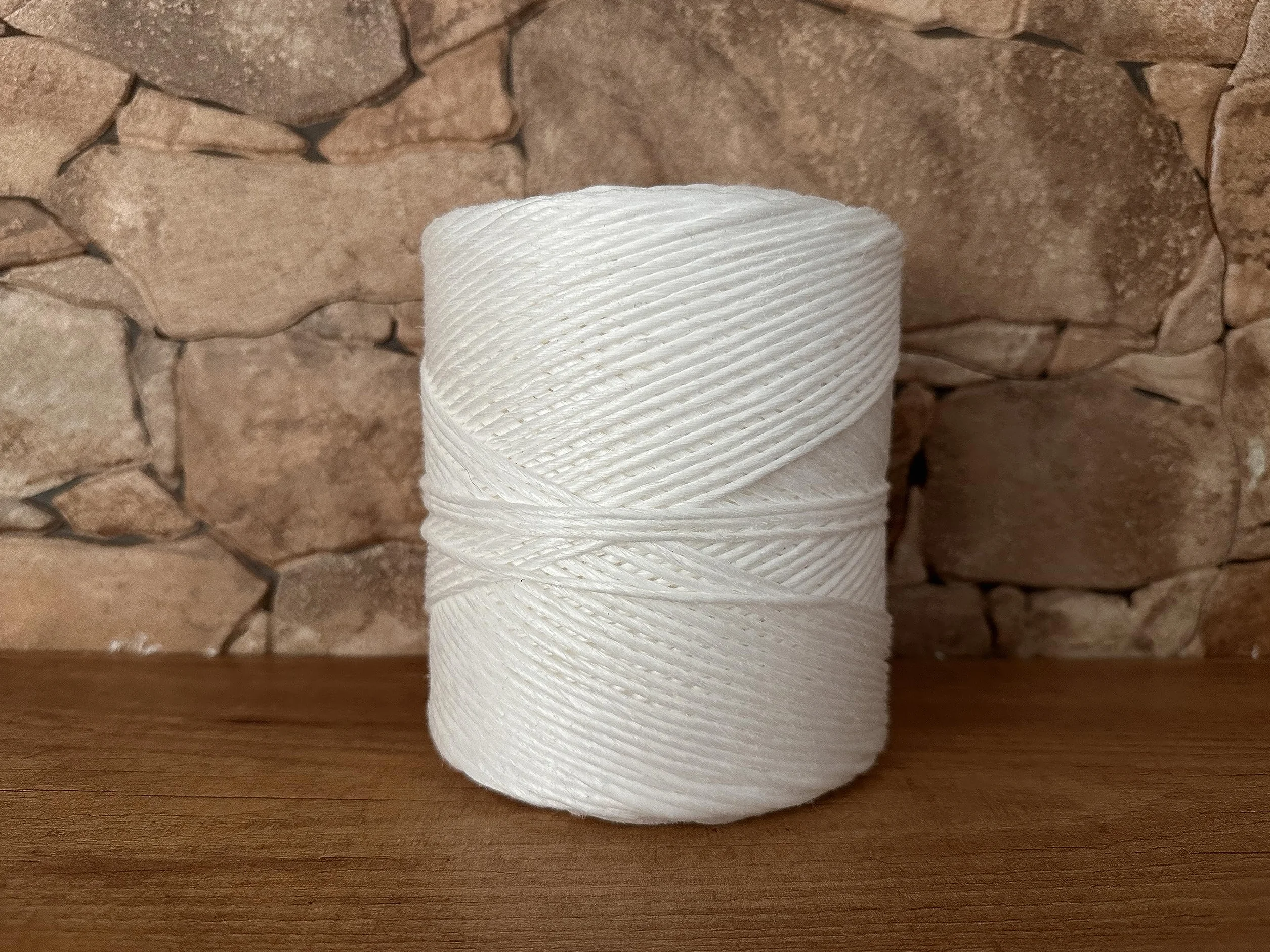 Hilo Rafia Polipropileno, 1,6MM * 420M, Hecho en España, para Agricultura, paquetería, Bricolaje, jardinería Blanco