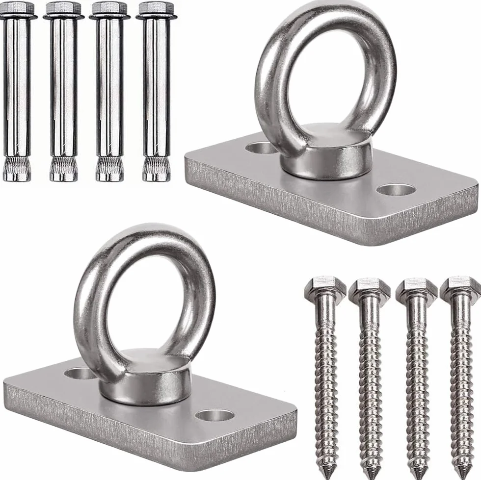 2 Piezas Anclaje de Pared Soporte de Techo, Ganchos de Techo para suspensión Trainer Cintas elásticas musculación Fitness Cuerdas Crossfit, Columpios, Hamaca Silla, Yoga, Capacidad 680kg
