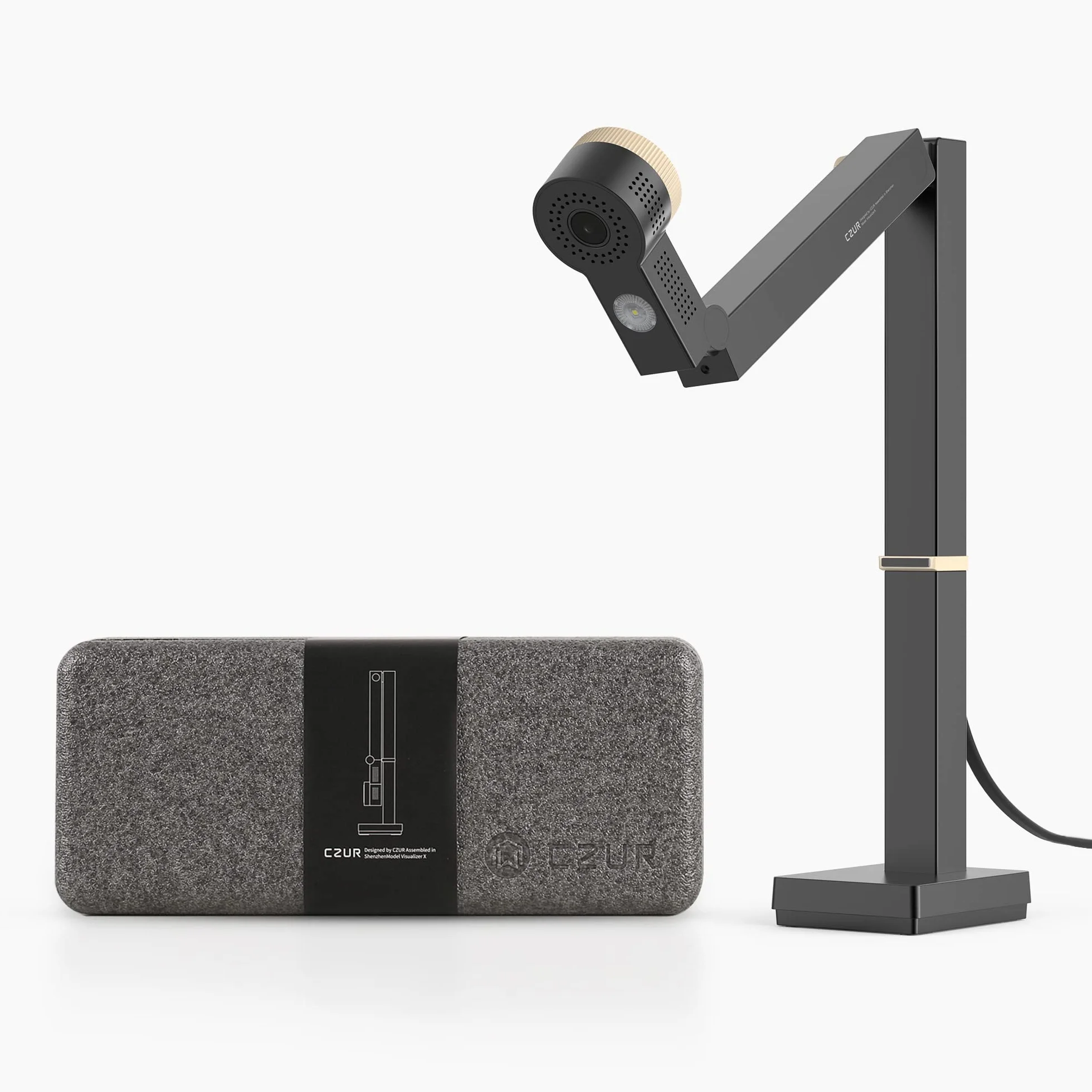 CZUR Fancy S Pro 12MP Documento Visualizador Cámara HD 330PPP/60FPS Captura Tamaño A3 4K Cámara Web con Micrófono y Luces LED