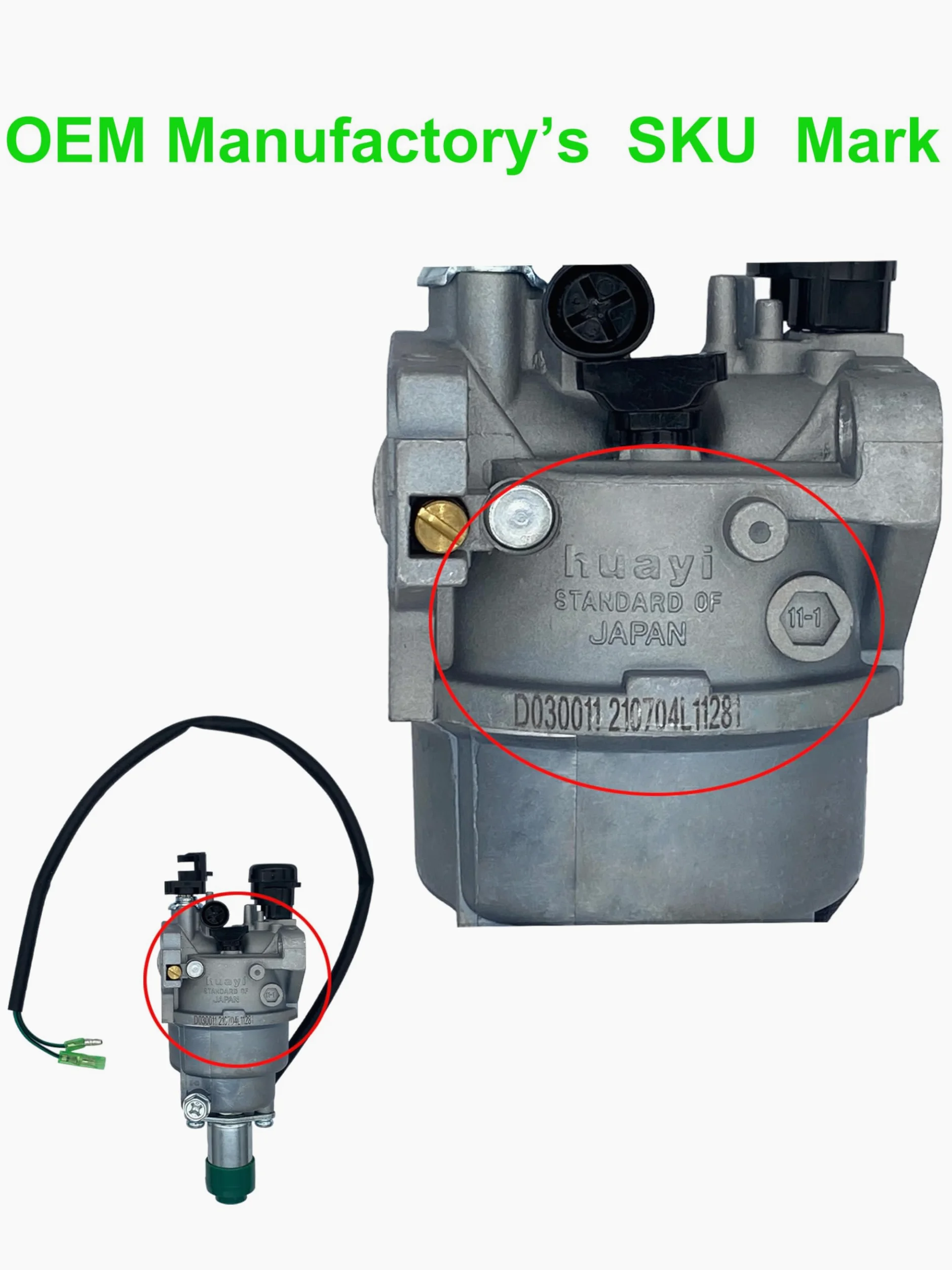 YAMAKATO P27-1 139 - Kit de carburador generador de estrangulador automático de gasolina OEM para Honda EB EM 5000 6500 Champion 41532 Powerhorse Gentron Duromax Westinghouse Generac Predator 8500