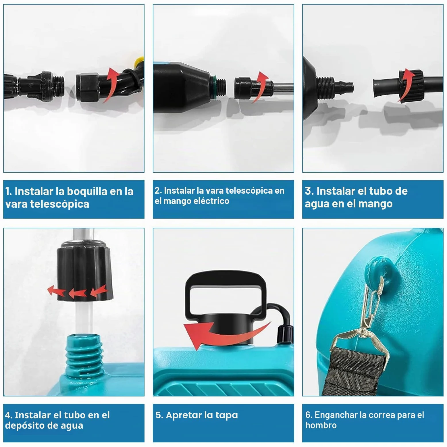 Pulverizador Electrico para Plantas Pulverizador de Hombro a Presion 5L Fumigador Mochila Bateria Recargable Portátil para Jardin