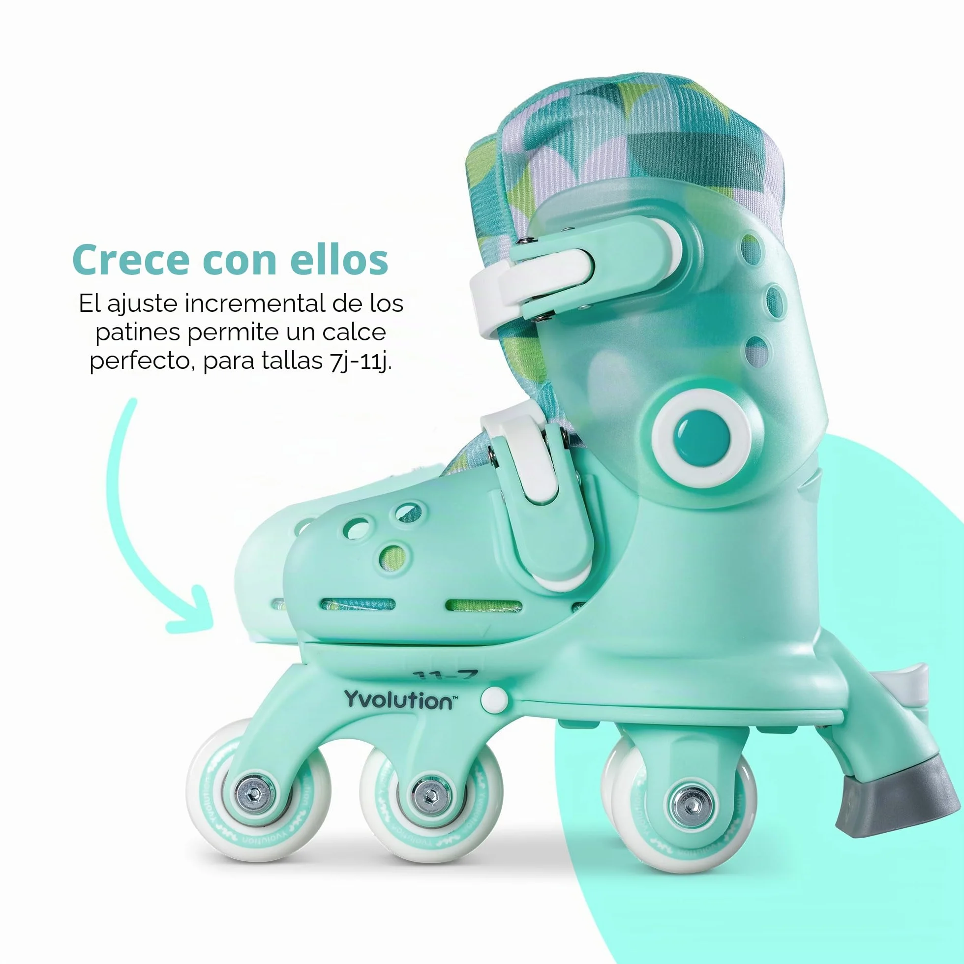 Yvolution Patines de Entrenamiento Ajustables 2 en 1 para Niños Principiantes