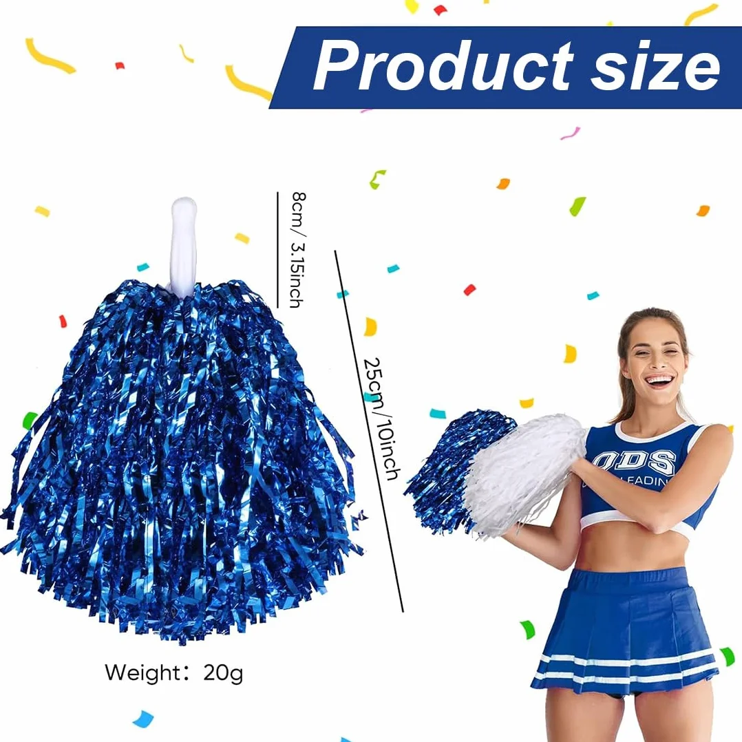 Pompones Animadora De Plástico Multicolor 10 Piezas Para Competición Deportiva
