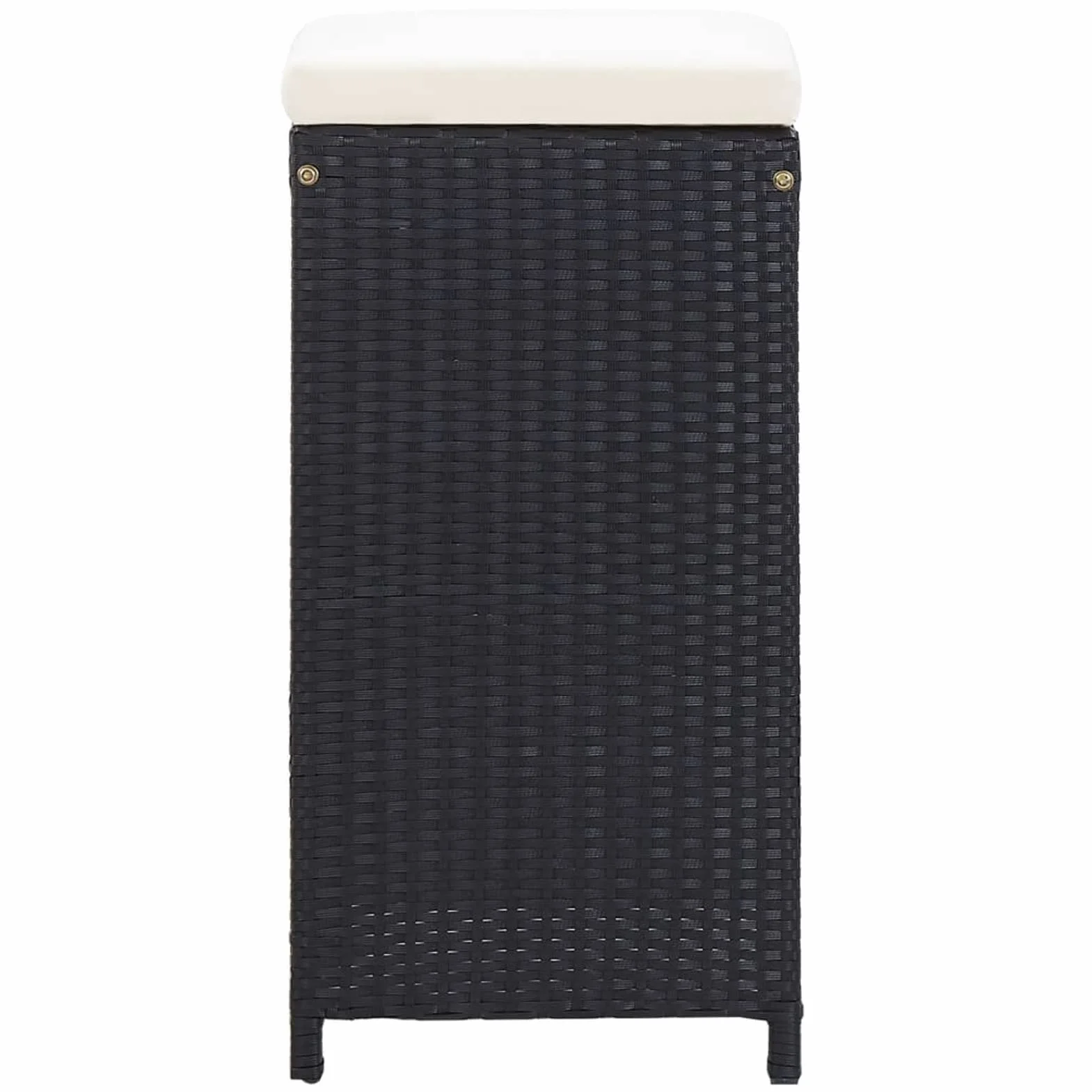 Juego de Bar de Rattan Sintético, 3 Piezas de Cristal Templado, Estructura de Acero, para Exterior, Jardín y Terraza Modelo DYEEG-FN-49560ES